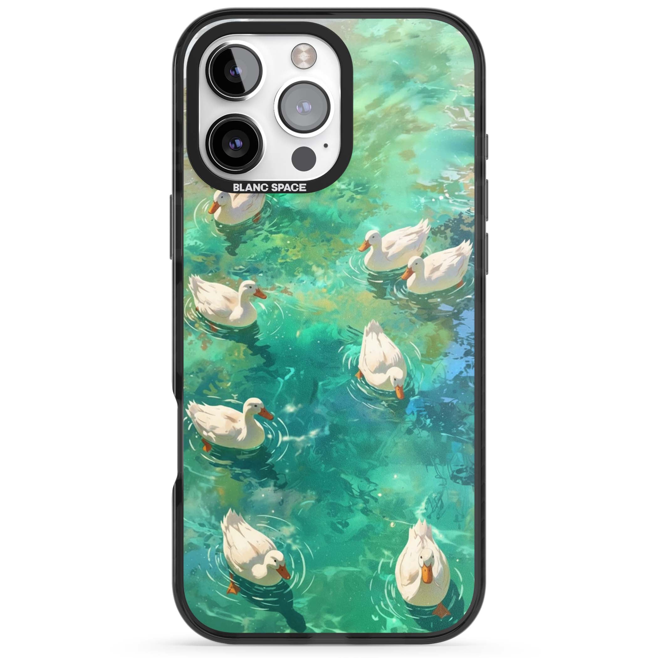 Ducks In The Pond for her iPhone case | Black Impact Magsafe case for iPhone 16 Pro, iPhone 16 Pro Max