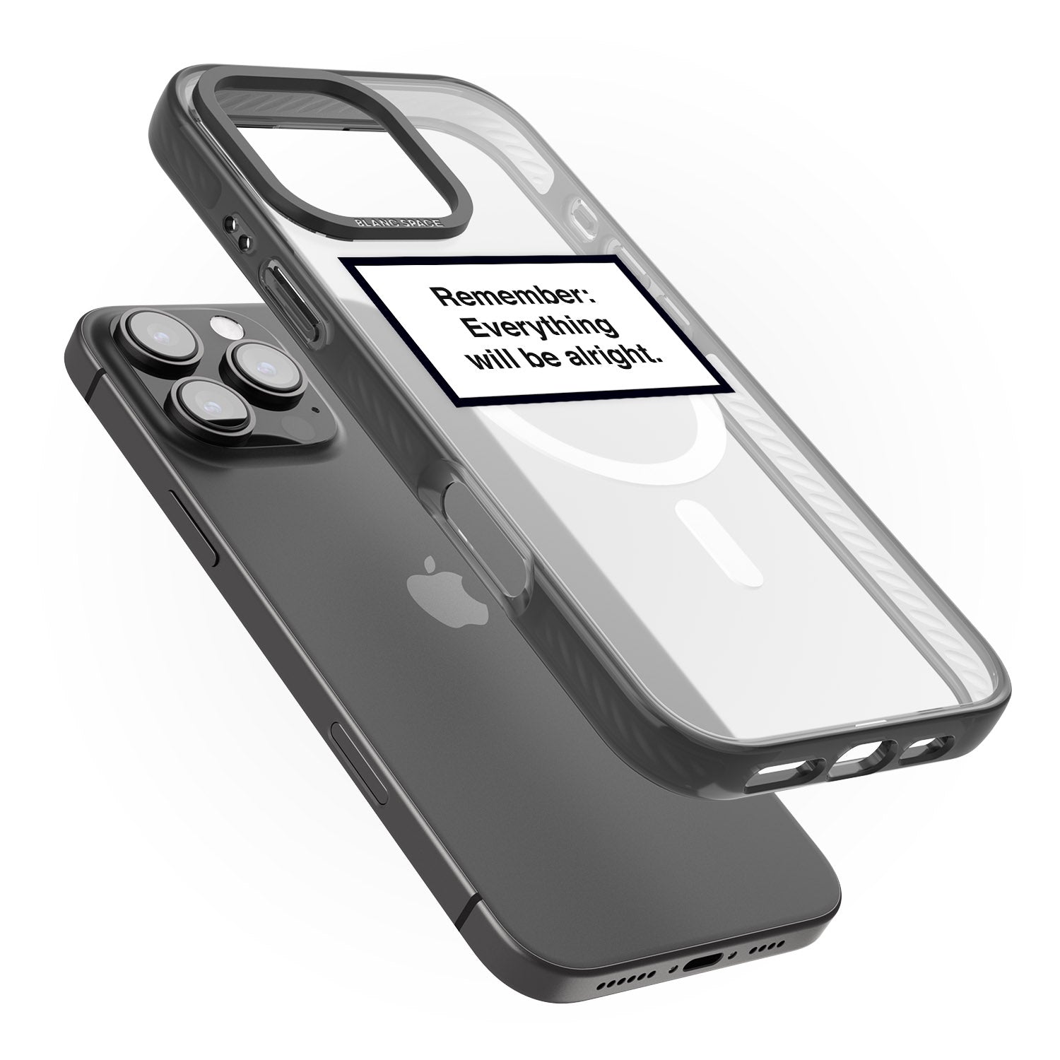 iPhone 16 Pro Max Everything Will Be Alright Black Impact Phone Case
