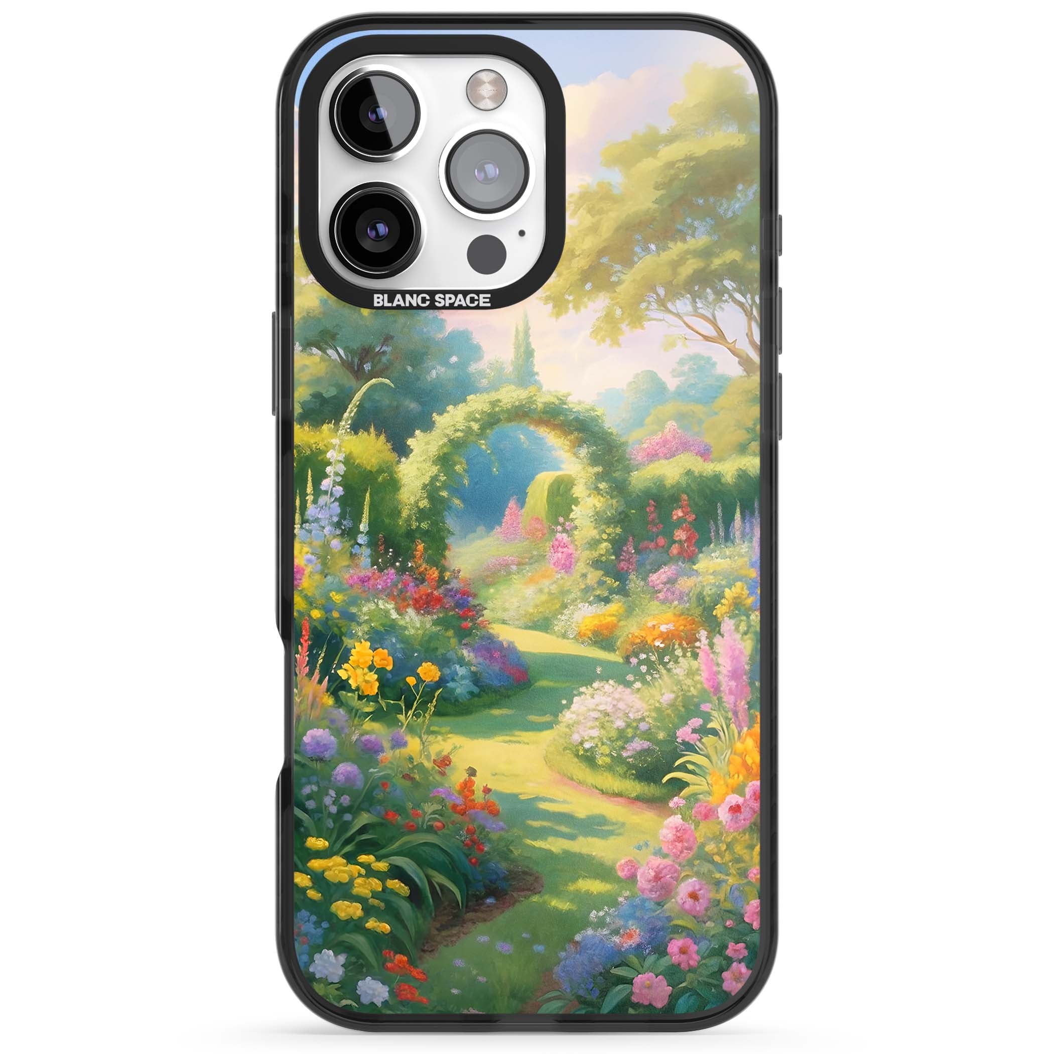 The Painter's Garden floral iPhone case | Black Impact Magsafe case for iPhone 16 Pro, iPhone 16 Pro Max