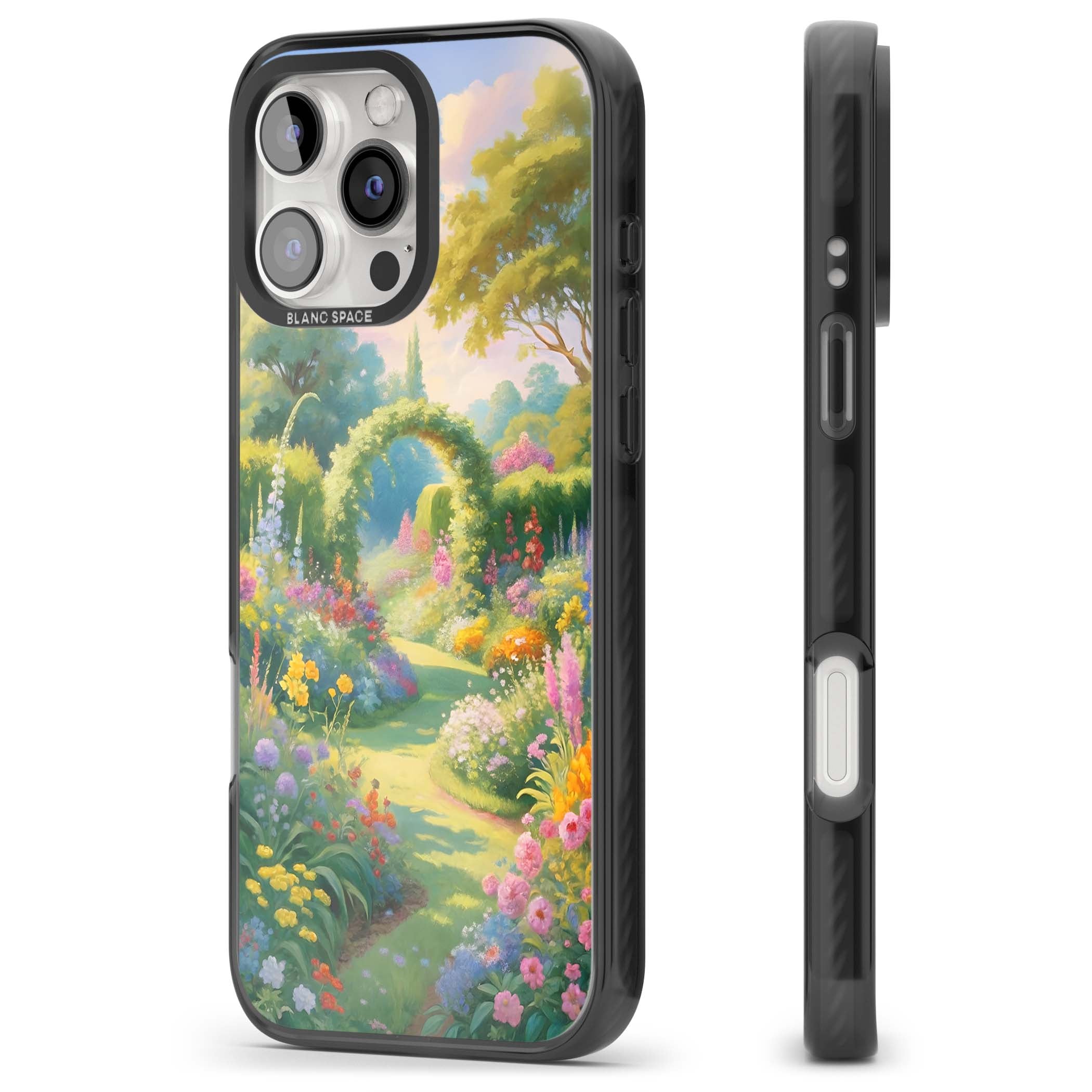 The Painter's Garden floral iPhone case | Black Impact Magsafe case for iPhone 16 Pro, iPhone 16 Pro Max