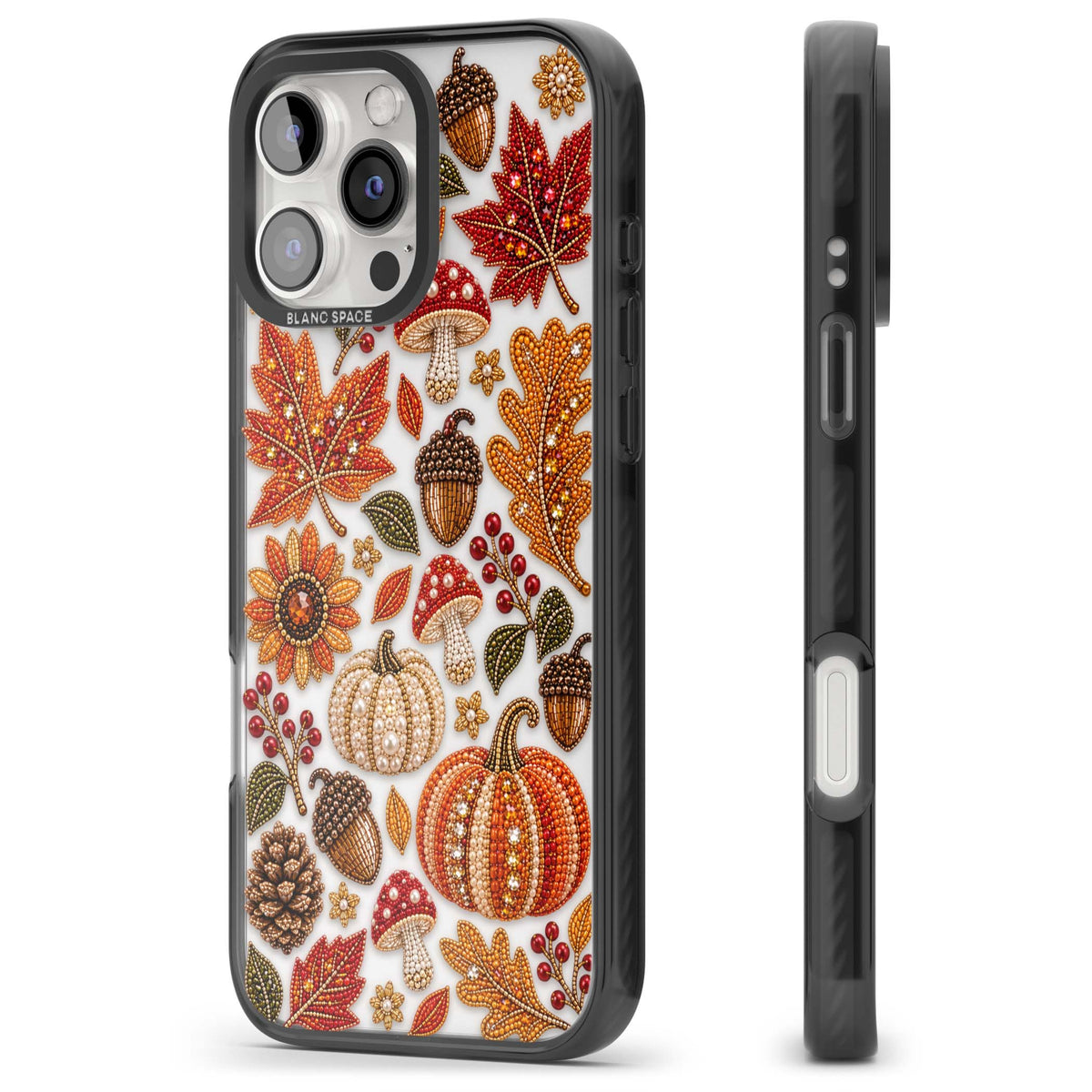 Beaded Autumn iPhone case | Black Impact case for iPhone 16 Pro, iPhone 16 Pro Max