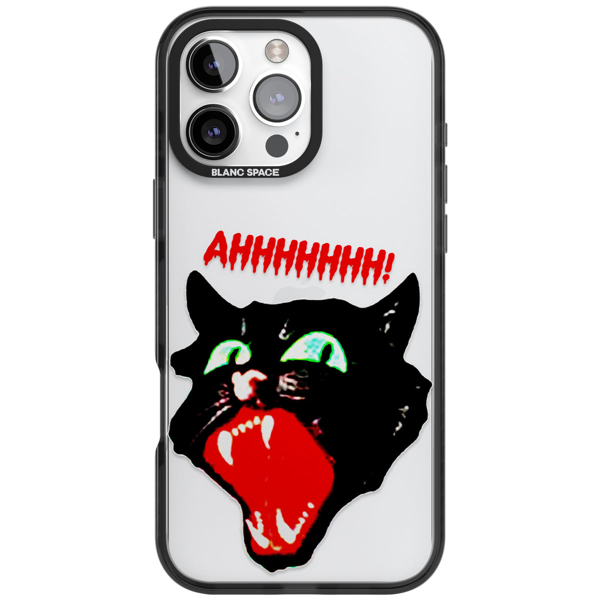 AHH! Cat iPhone 16 Pro Max Impact Black Phone Case front