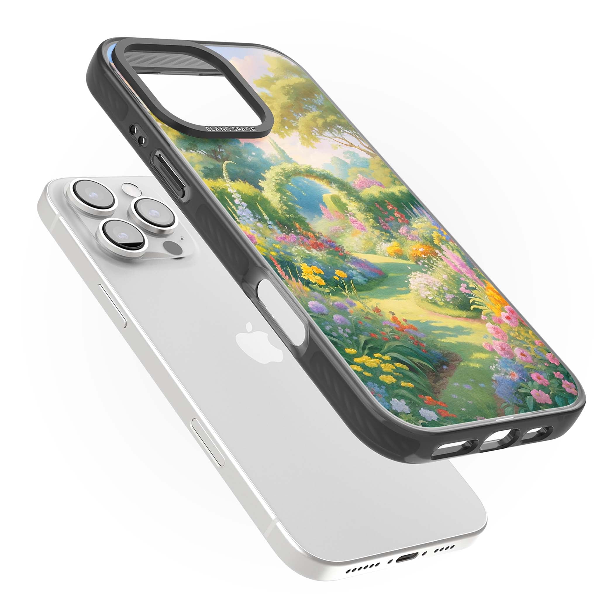 The Painter's Garden floral iPhone case | Black Impact case for iPhone 16 Pro, iPhone 16 Pro Max