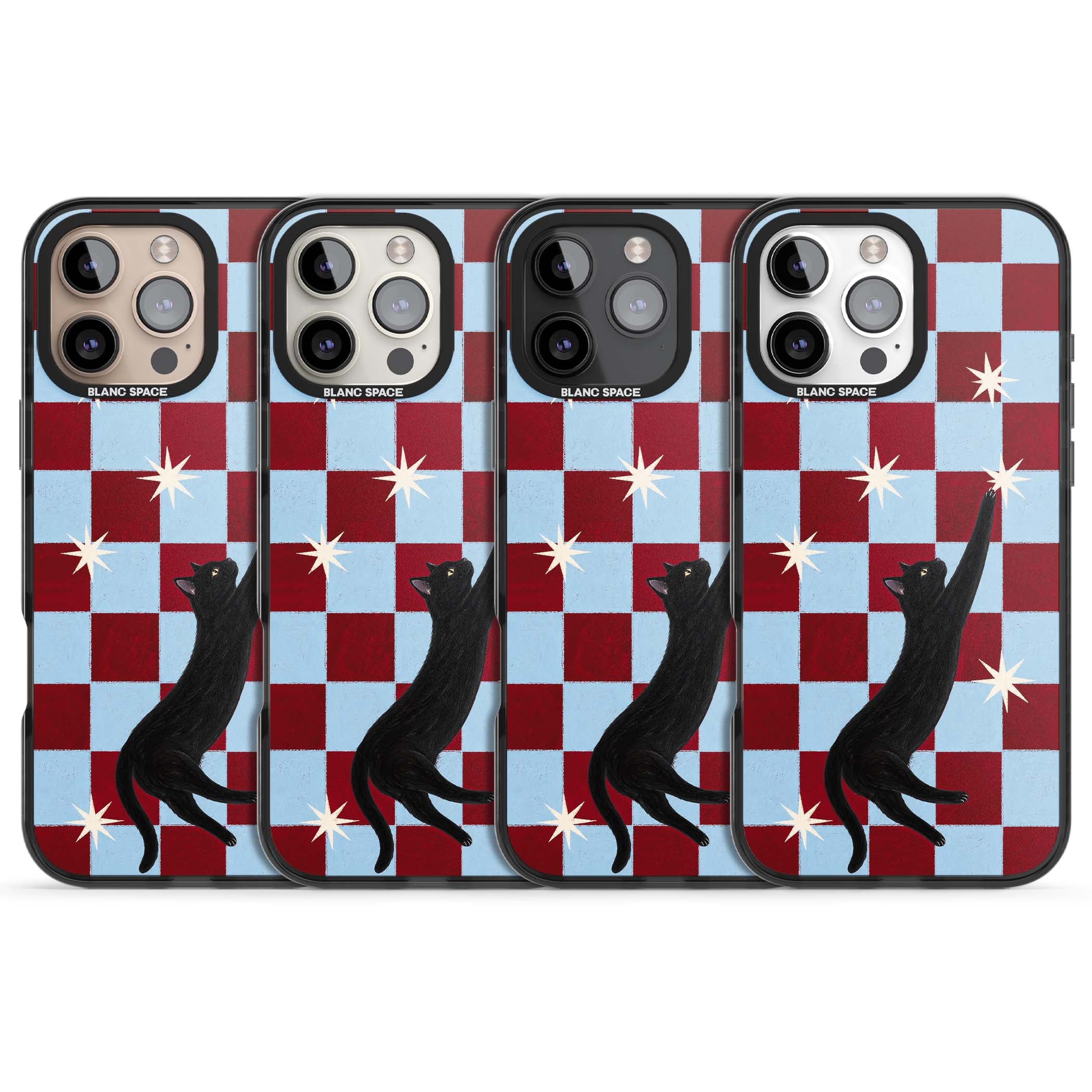 Starlit Kitty animals iPhone case | Black Impact case for iPhone 16 Pro, iPhone 16 Pro Max