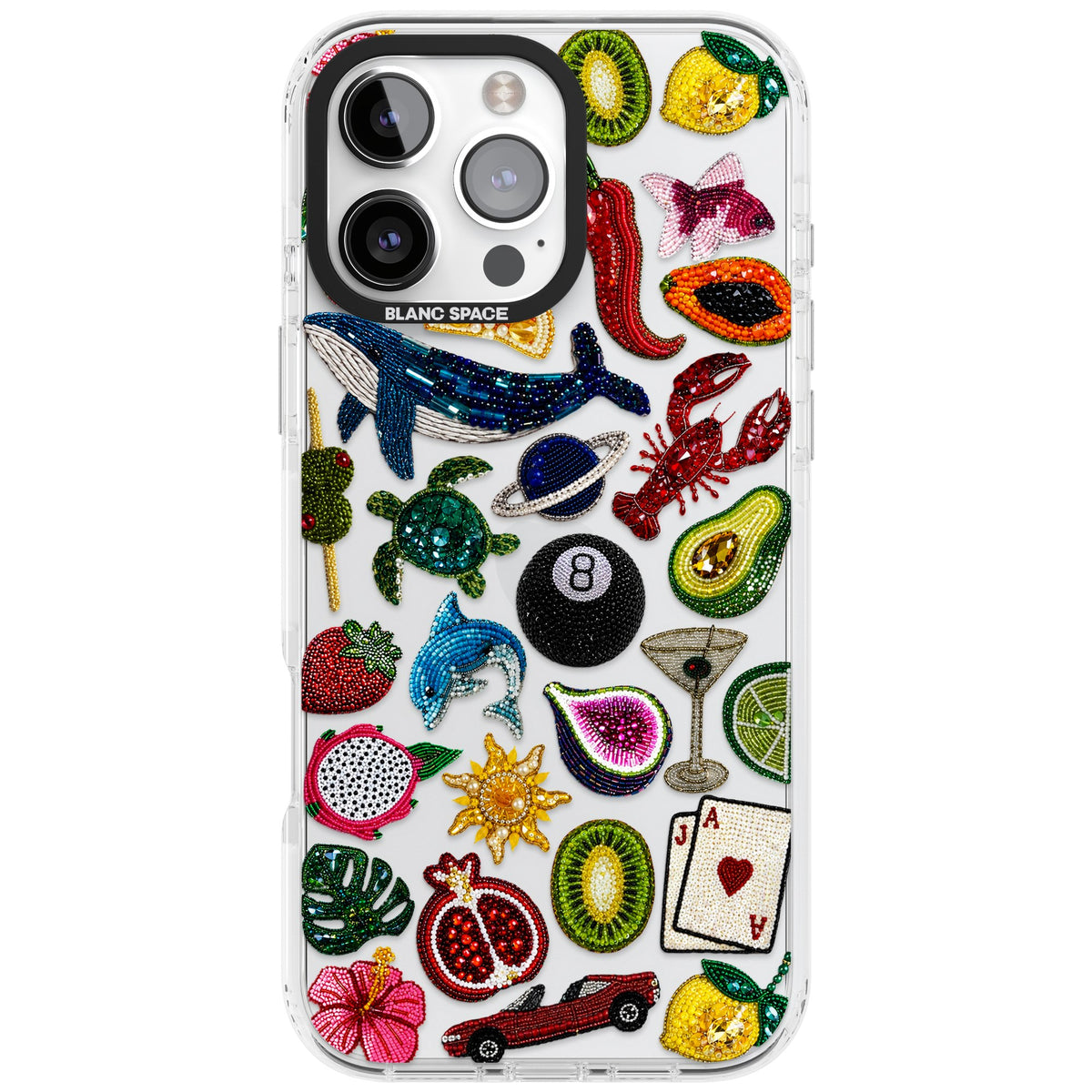 Beaded Mix iPhone 16 Pro Max Impact Clear Phone Case front