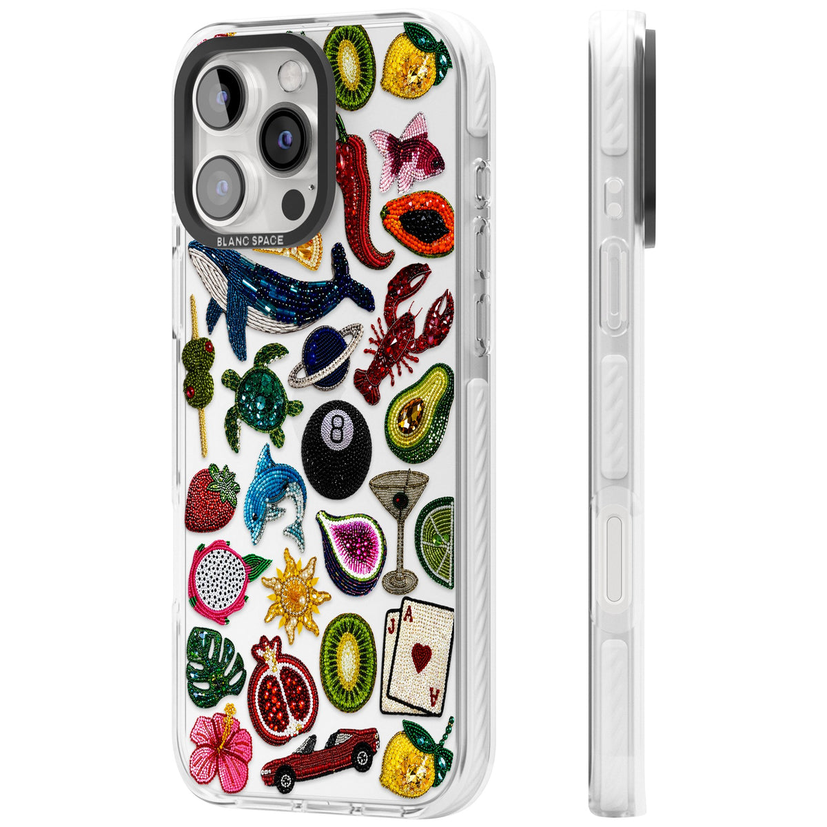 Beaded Mix iPhone 16 Pro / iPhone 16 Pro Max Impact Clear Phone Case side