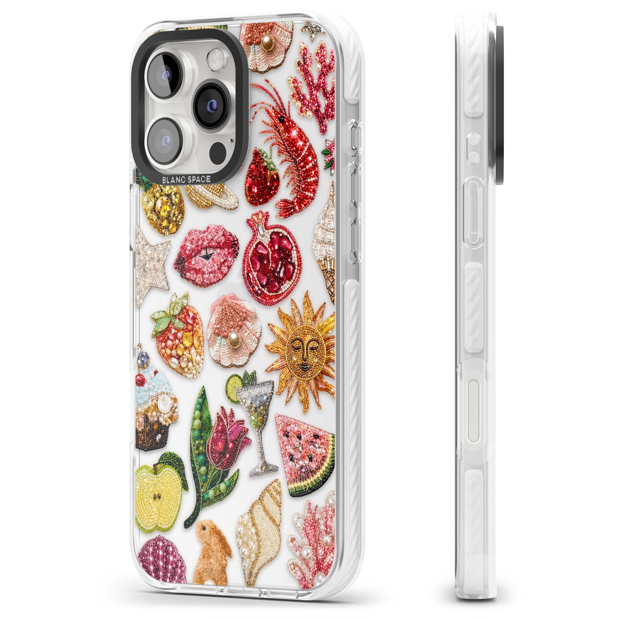 Beaded Riviera coquette iPhone case | Clear Impact case for iPhone 16 Pro, iPhone 16 Pro Max