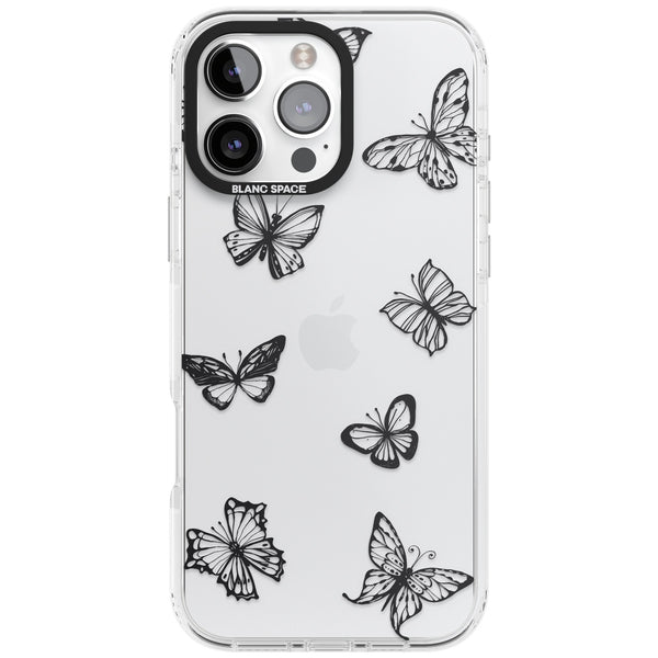 Grey Butterfly Line Pattern