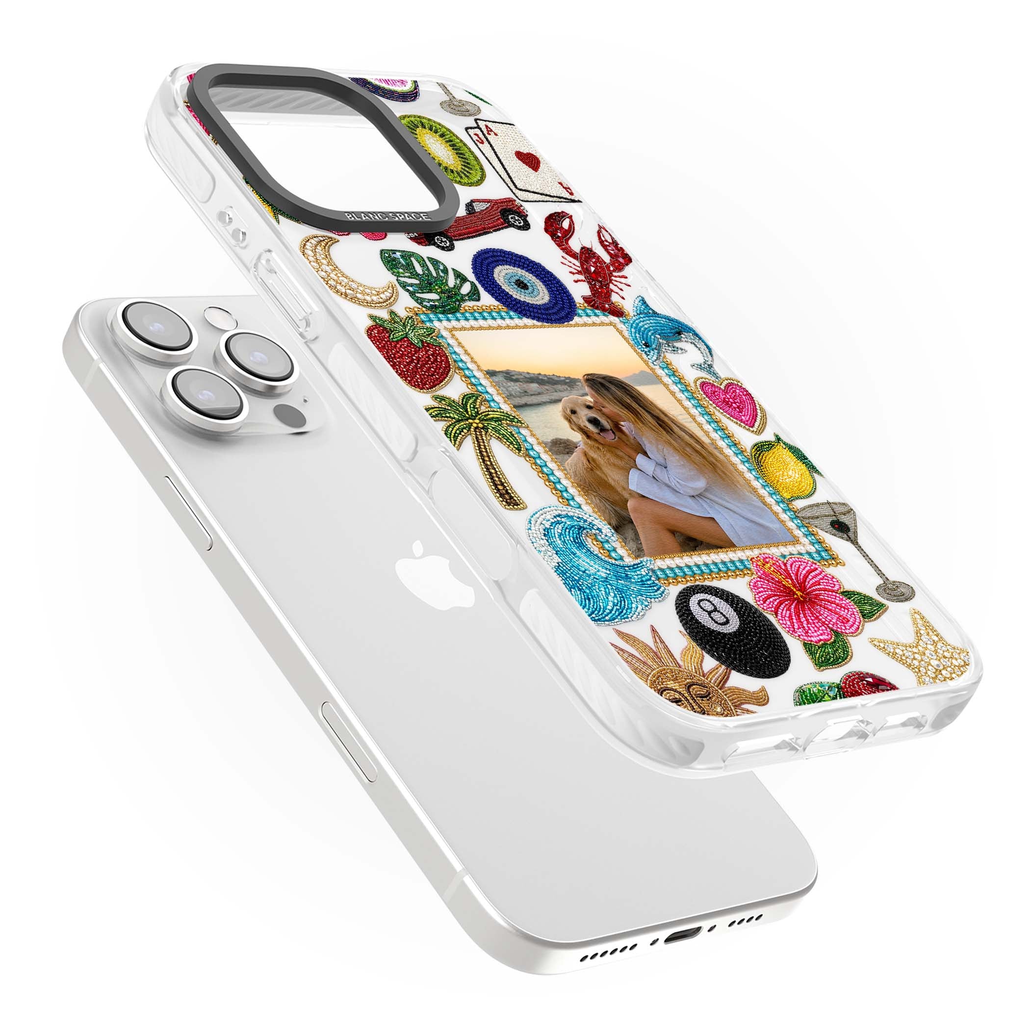 Beaded Photo coastal iPhone case | Clear Impact case for iPhone 16 Pro, iPhone 16 Pro Max
