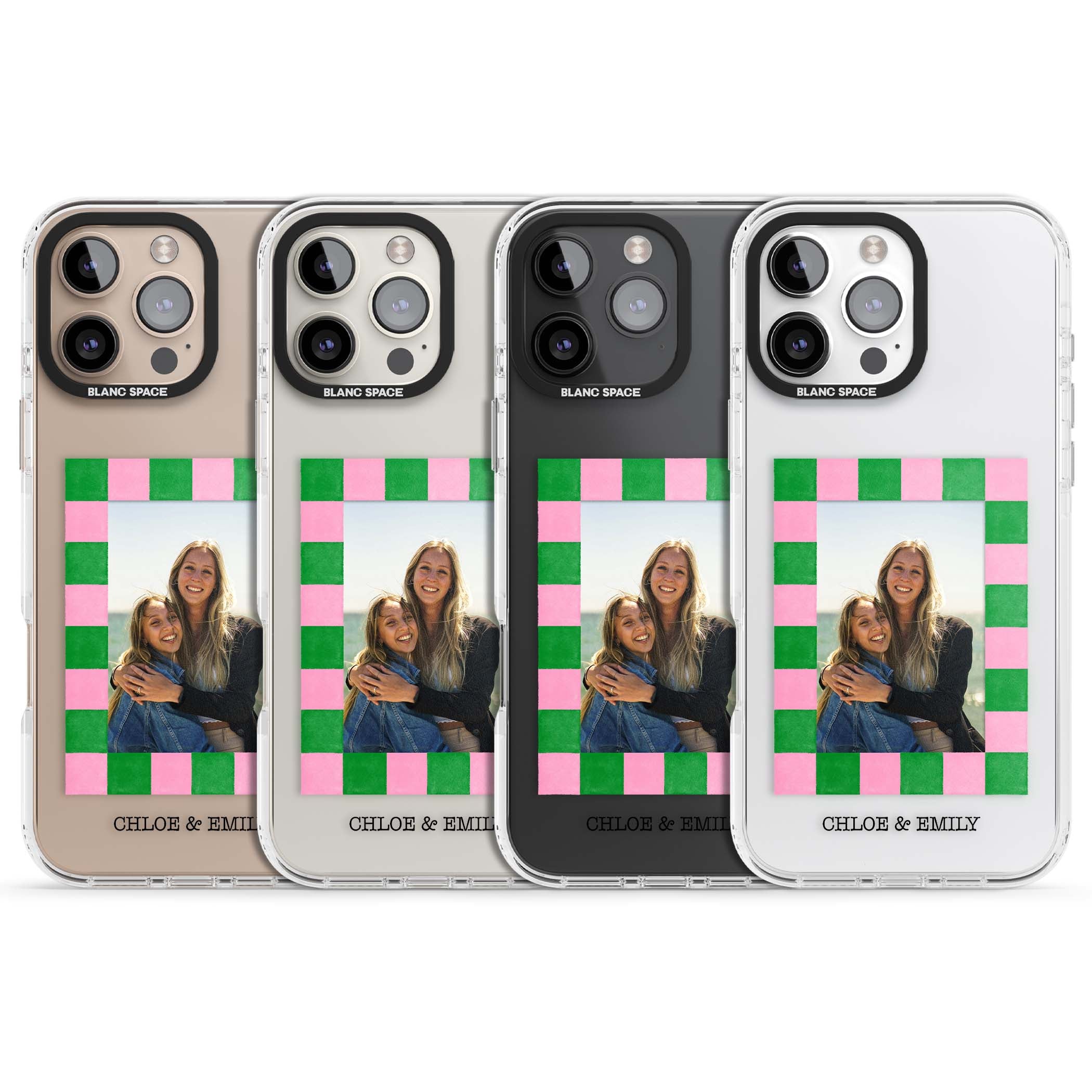 Riviera Check Photo cute iPhone case | Clear Impact case for iPhone 16 Pro, iPhone 16 Pro Max