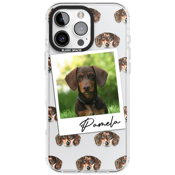 Personalised Brown Dachshund Instant Camera Photo