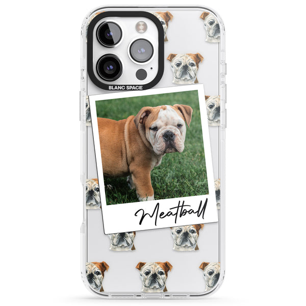 Personalised English Bulldog Instant Camera Photo