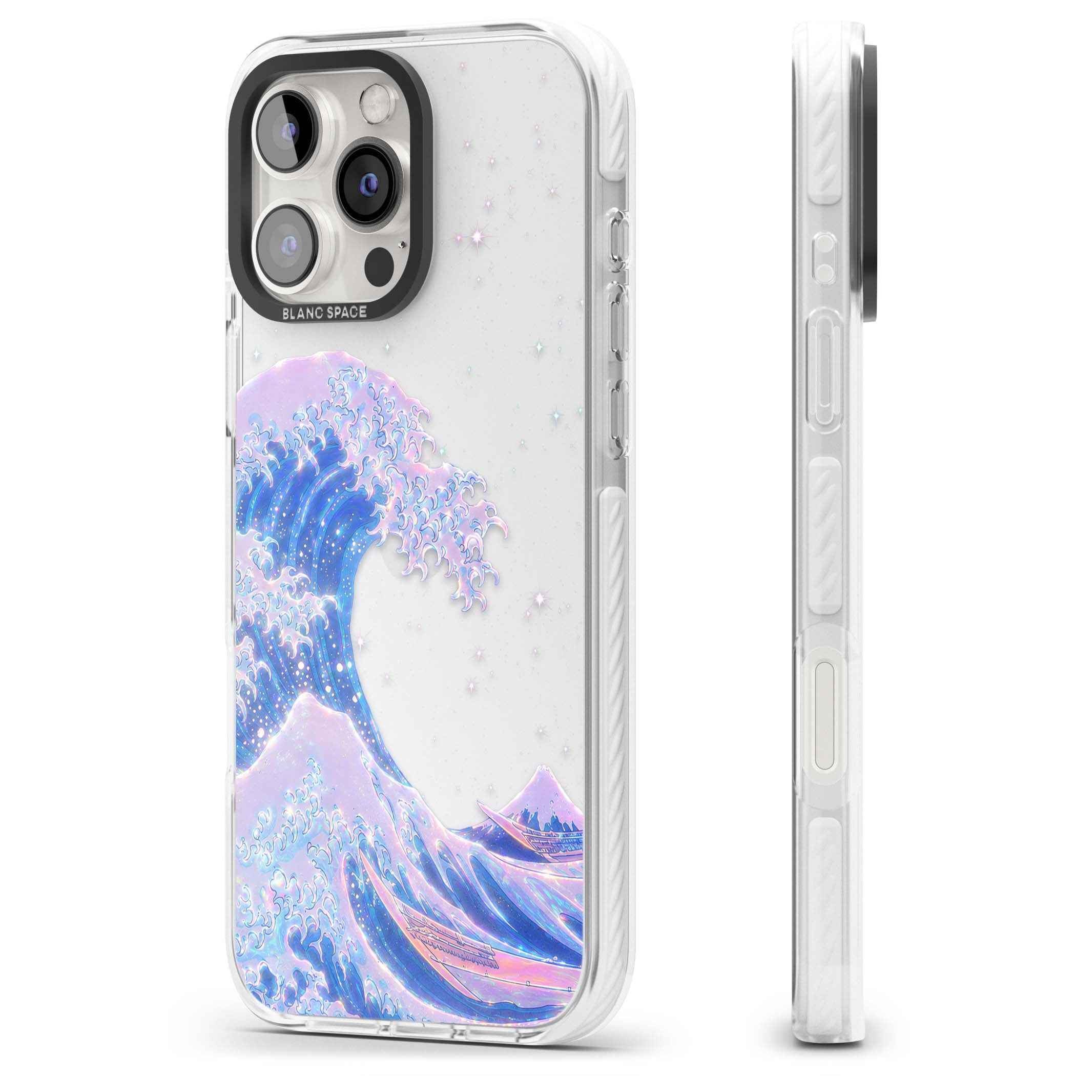The Great Wave In Opal japanese iPhone case | Clear Impact case for iPhone 16 Pro, iPhone 16 Pro Max