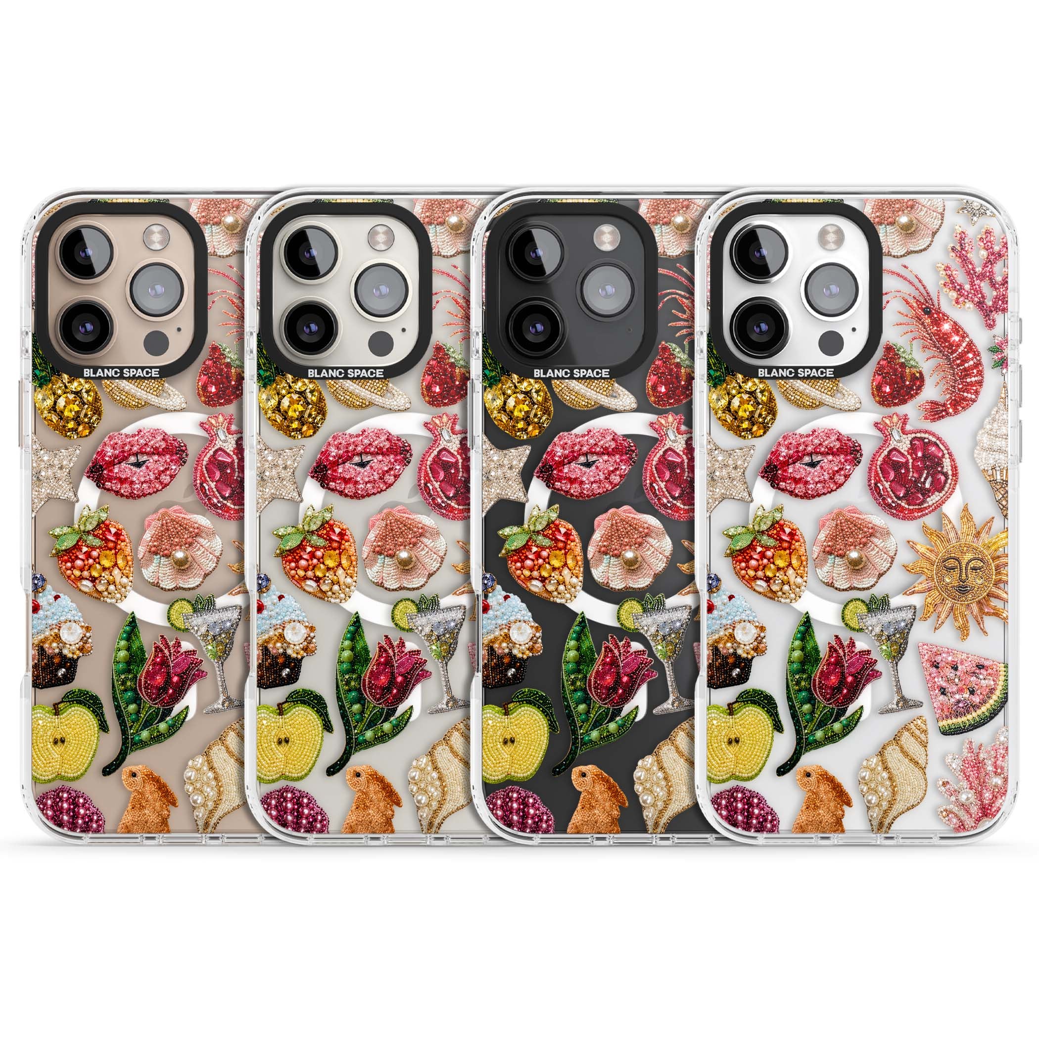 Beaded Riviera coquette iPhone case | Impact Magsafe case for iPhone 16 Pro, iPhone 16 Pro Max