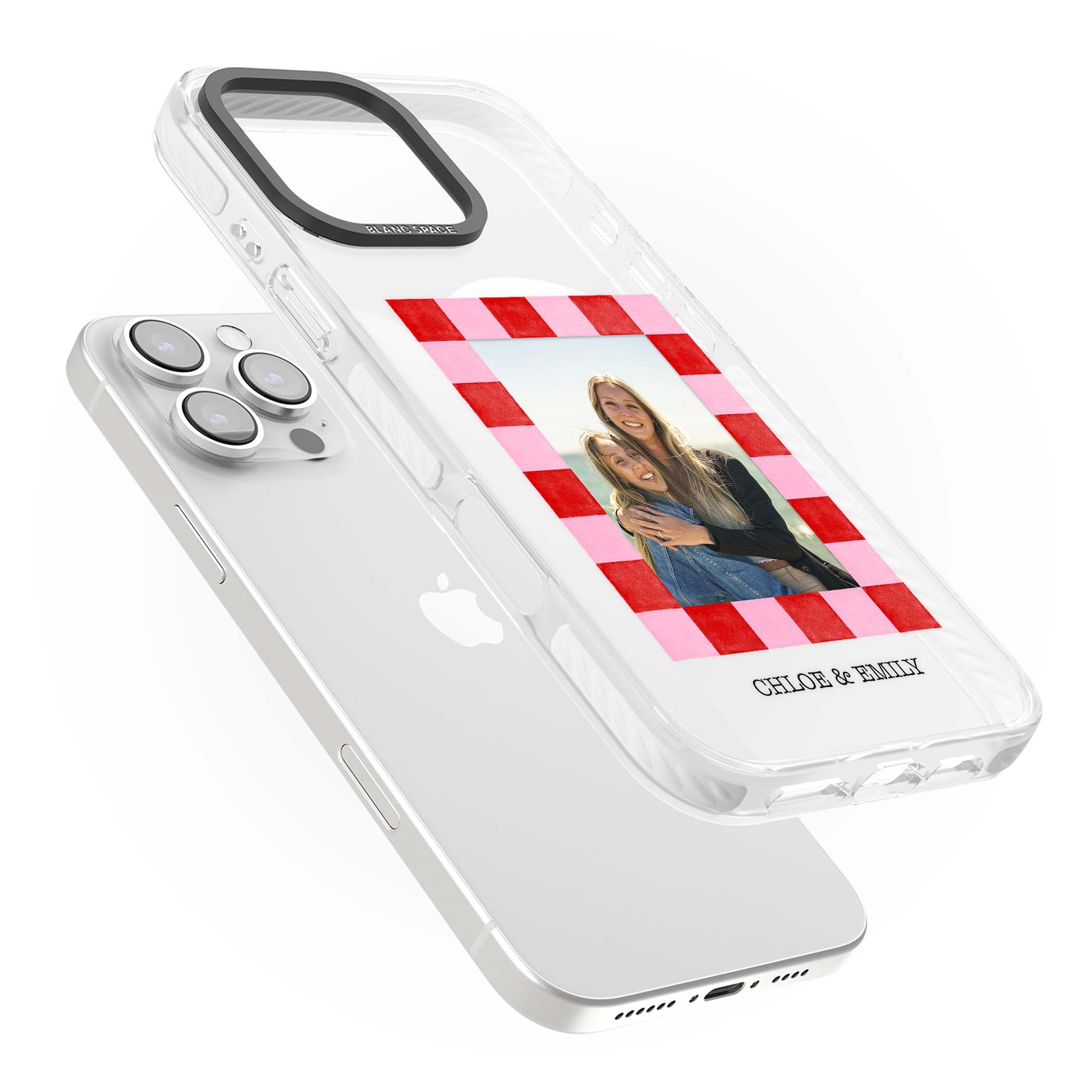 Bubblegum Check Photo for her iPhone case | Impact Magsafe case for iPhone 16 Pro, iPhone 16 Pro Max