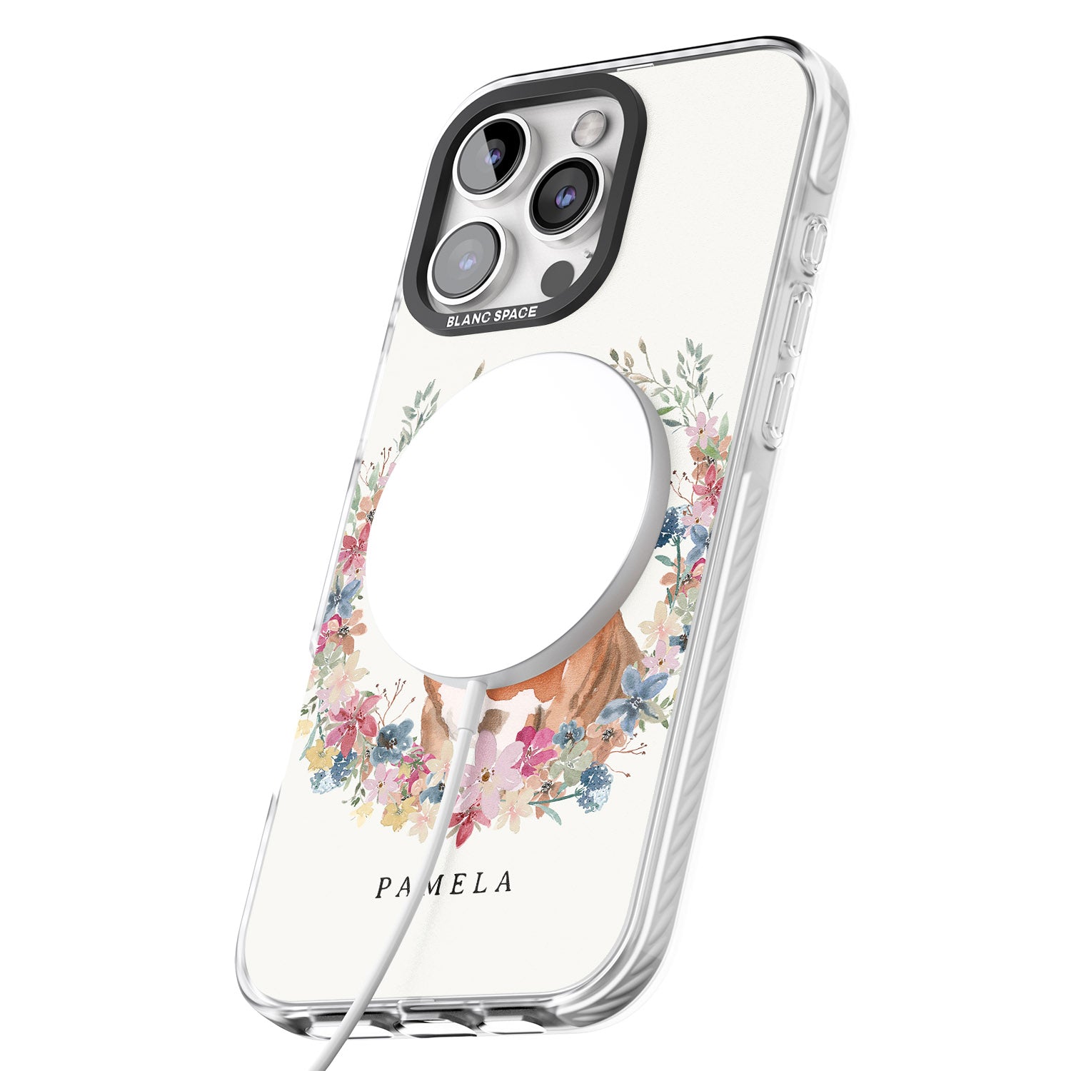 iPhone 16 Pro Max Personalised English Bulldog - Watercolour Dog Portrait Black Impact Phone Case