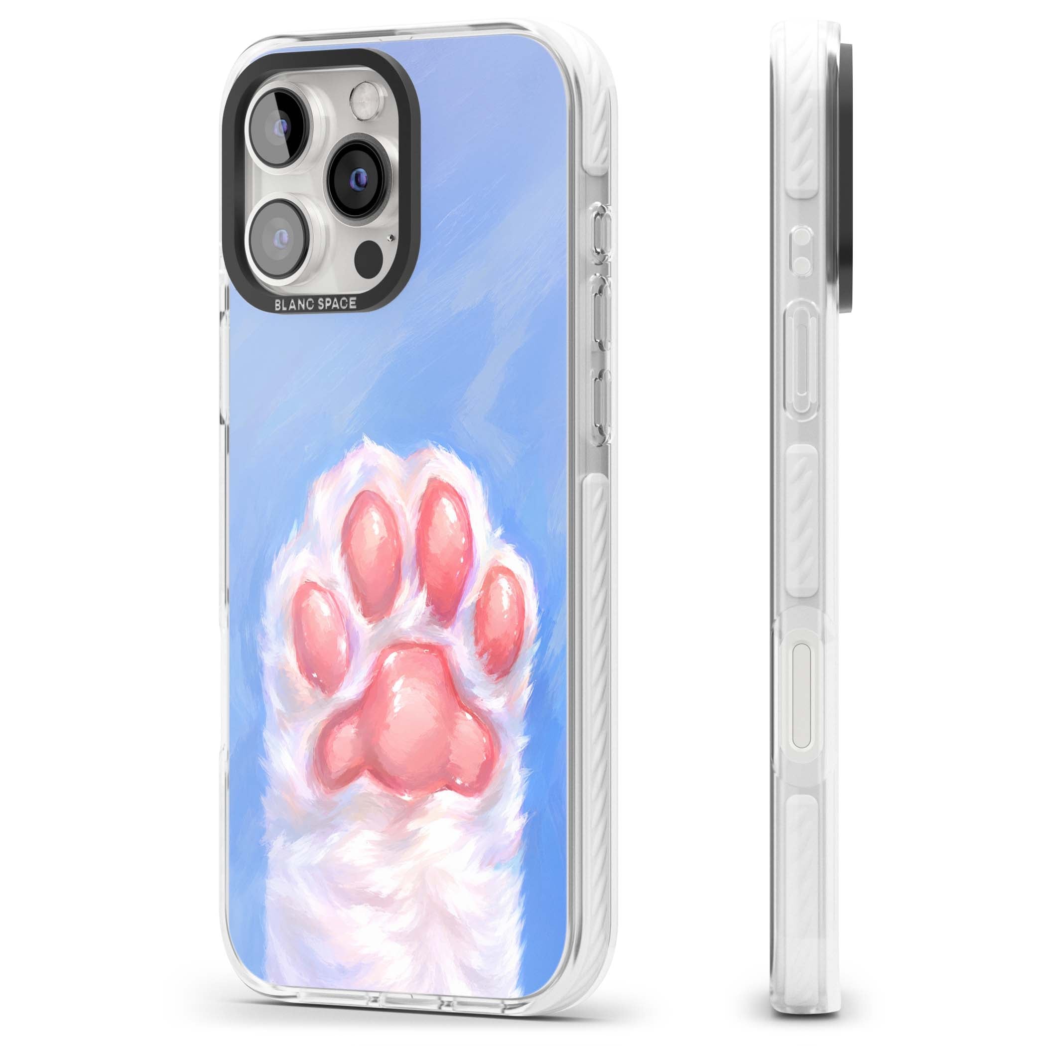 Soft White Paw cute iPhone case | Impact Magsafe case for iPhone 16 Pro, iPhone 16 Pro Max