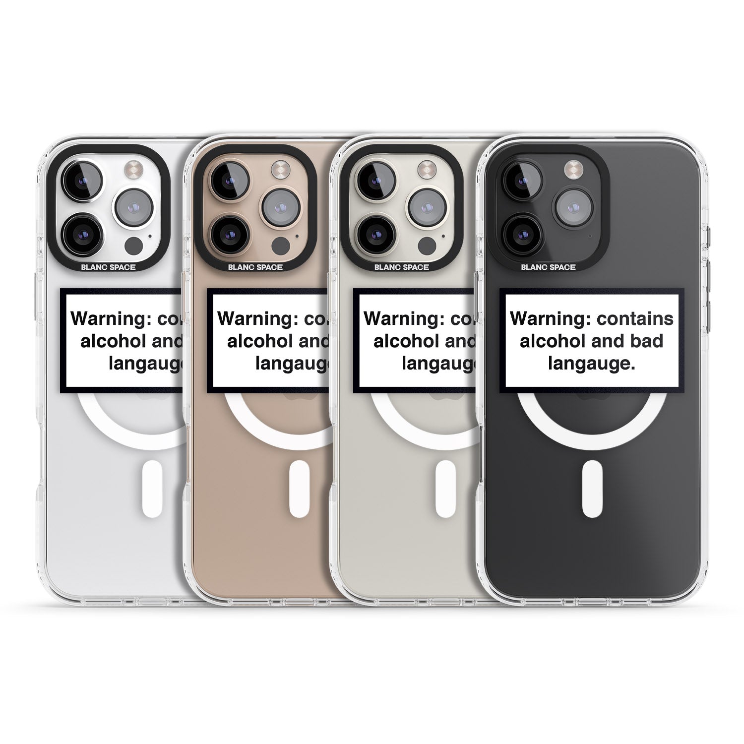 iPhone 16 Pro Max Warning: Contains Alcohol & Bad Language Black Impact Phone Case