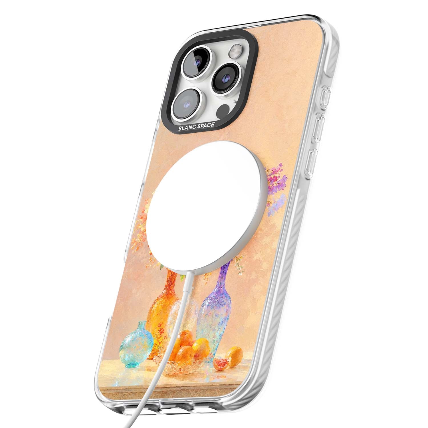 Peach Glass art iPhone case | Impact Magsafe case for iPhone 16 Pro, iPhone 16 Pro Max