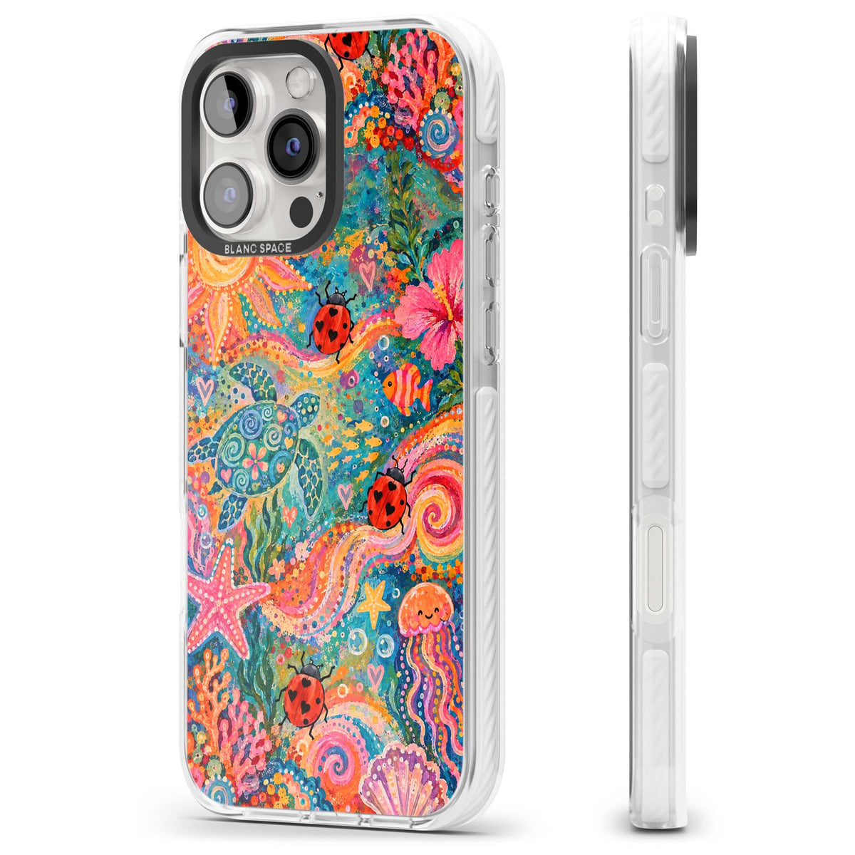 Coral Whimsy for her iPhone case | Impact Magsafe case for iPhone 16 Pro, iPhone 16 Pro Max