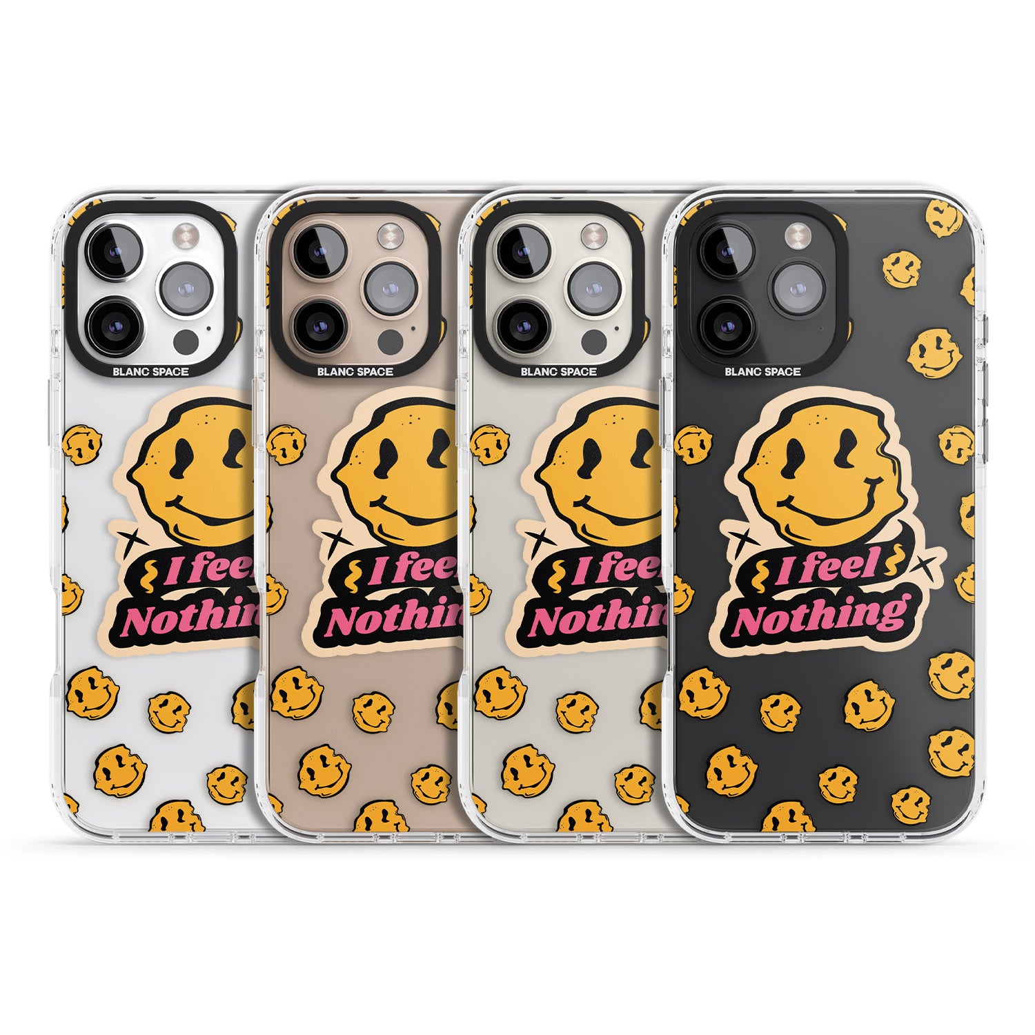 iPhone 16 Pro Max I feel nothing (Clear) Black Impact Phone Case