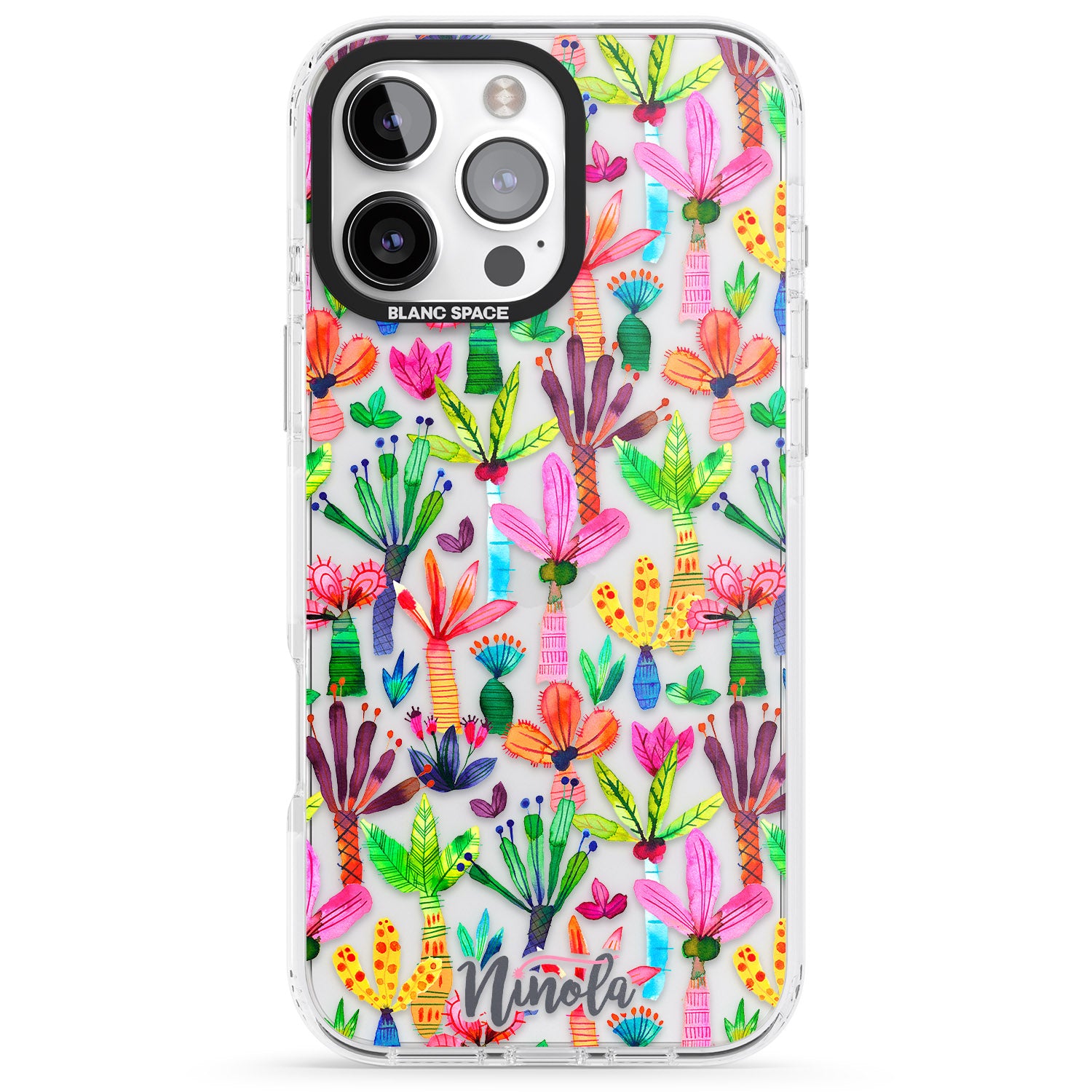 iPhone 16 Pro Max Palms Garden Black Impact Phone Case