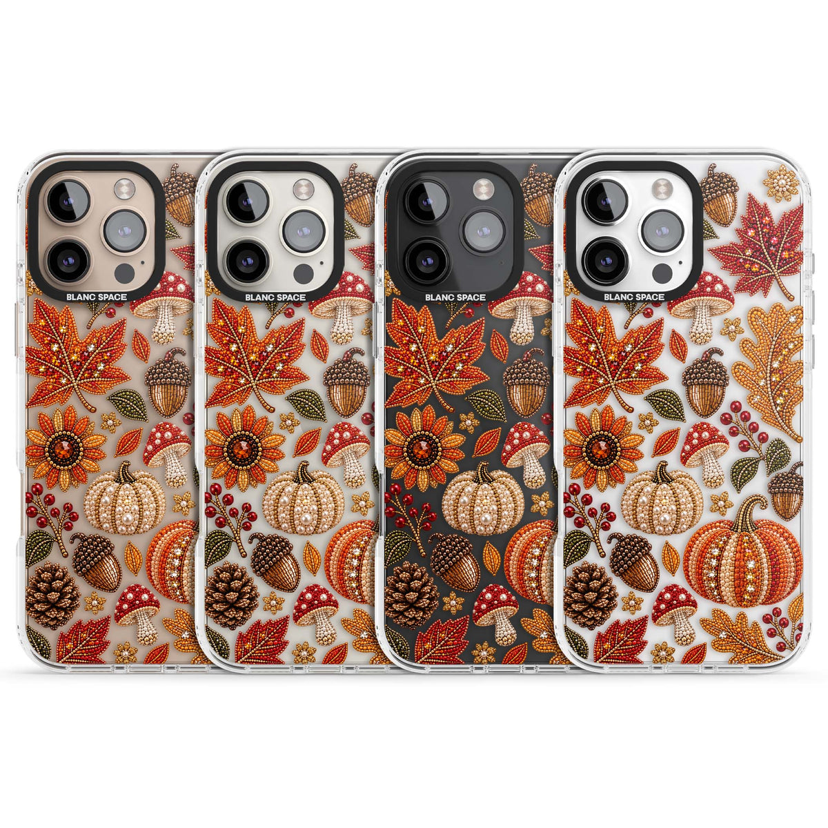 Beaded Autumn iPhone case | Clear Impact case for iPhone 16 Pro, iPhone 16 Pro Max