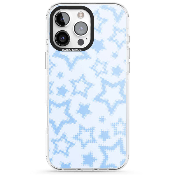 Blue Halftone Stars