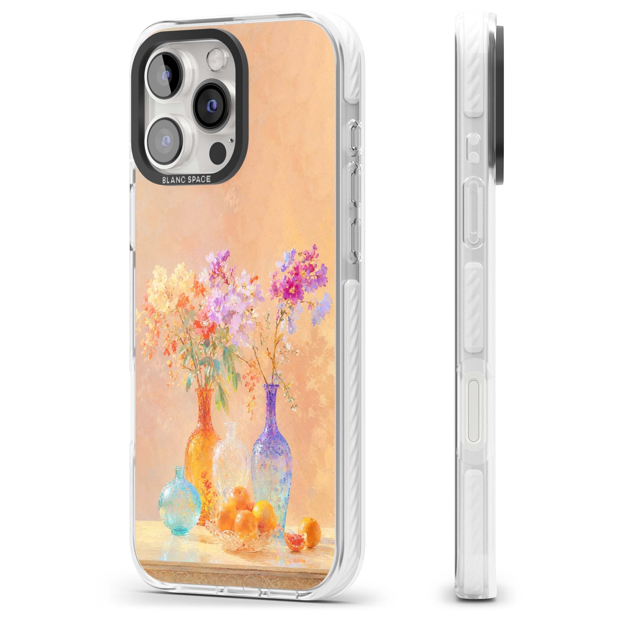 Peach Glass art iPhone case | Clear Impact case for iPhone 16 Pro, iPhone 16 Pro Max