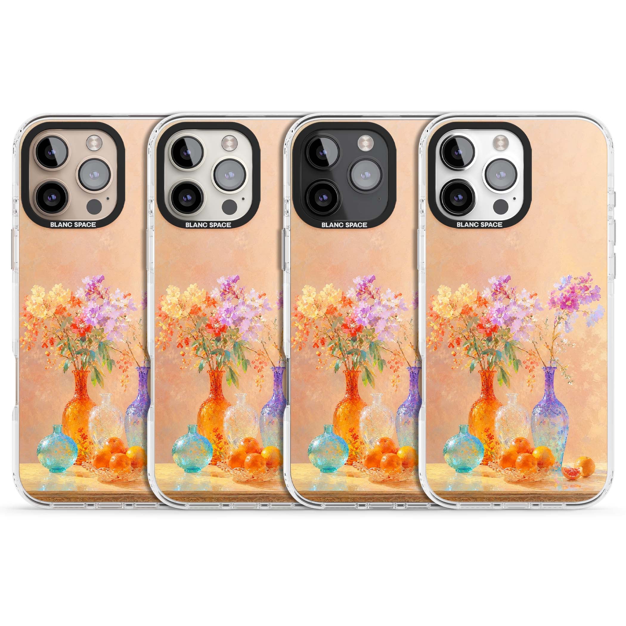 Peach Glass art iPhone case | Clear Impact case for iPhone 16 Pro, iPhone 16 Pro Max