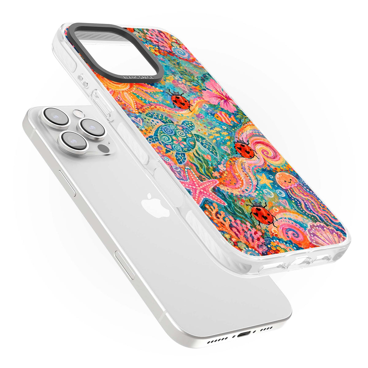 Coral Whimsy for her iPhone case | Clear Impact case for iPhone 16 Pro, iPhone 16 Pro Max