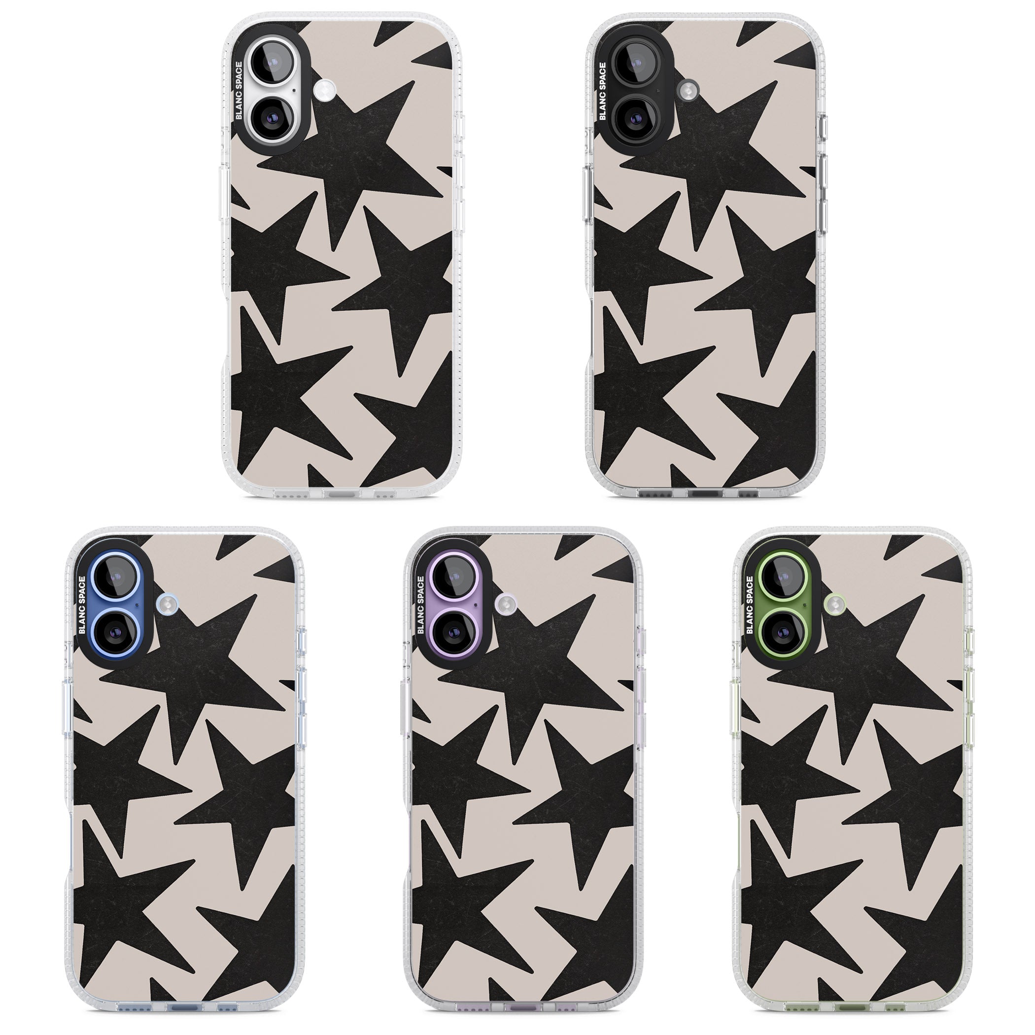 Black Superstars iPhone 17 Impact Air Clear Phone Case APT Impact Protection