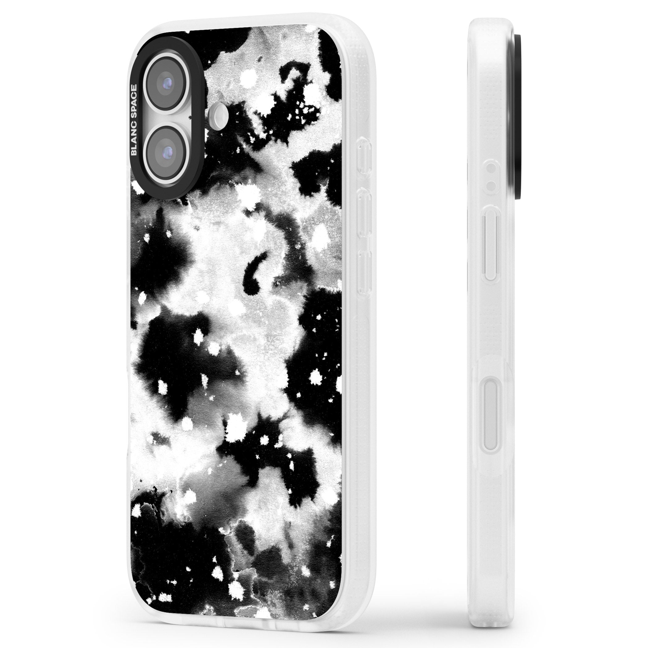 Acid Wash Ink Cloud iPhone 17 Impact Air Clear Phone Case Side Profile