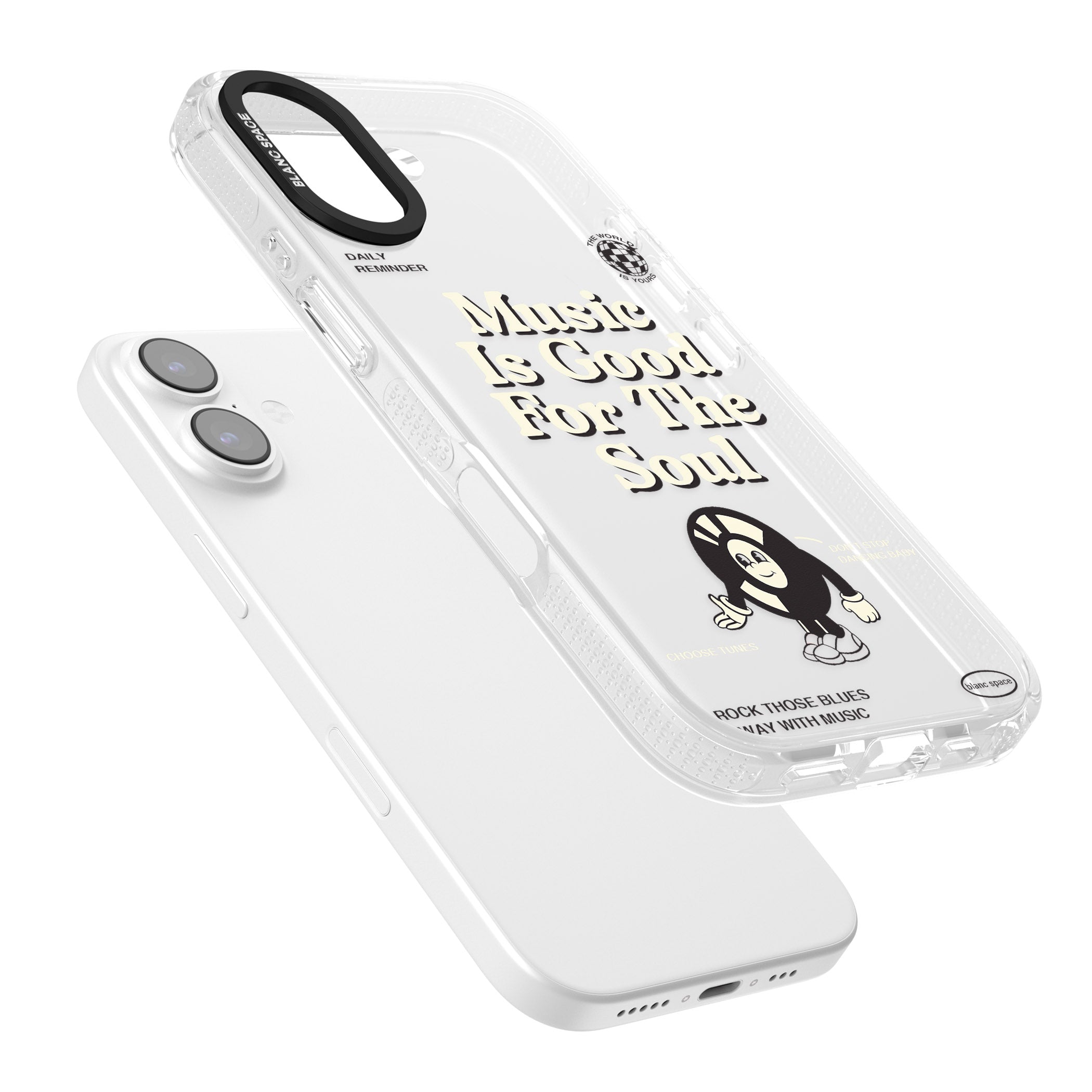 Music Is Good For The Soul iPhone 17 Impact Air Clear Phone Case Colours