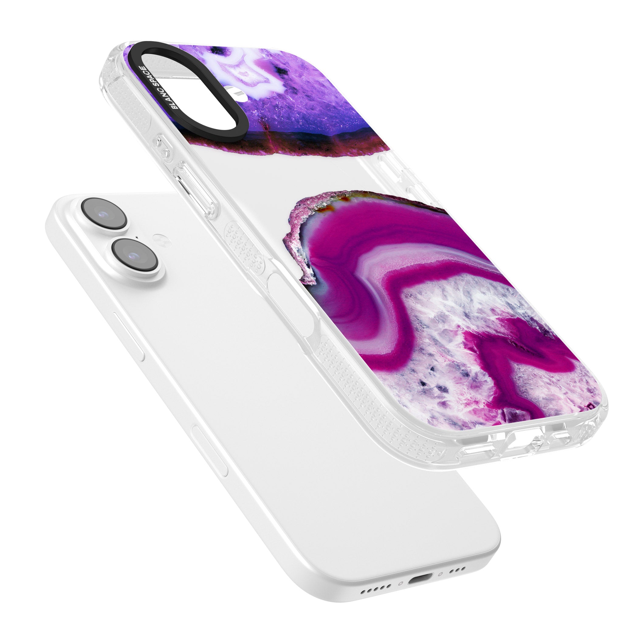 Amethyst Crystal Slice iPhone 17 Impact Air Clear Phone Case Colours