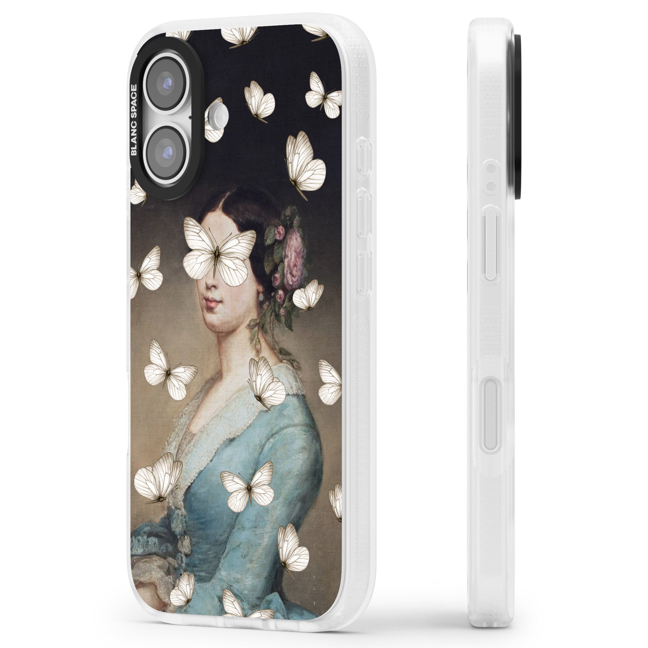 Butterfly Beauty iPhone 17 Impact Air Clear Phone Case Side Profile