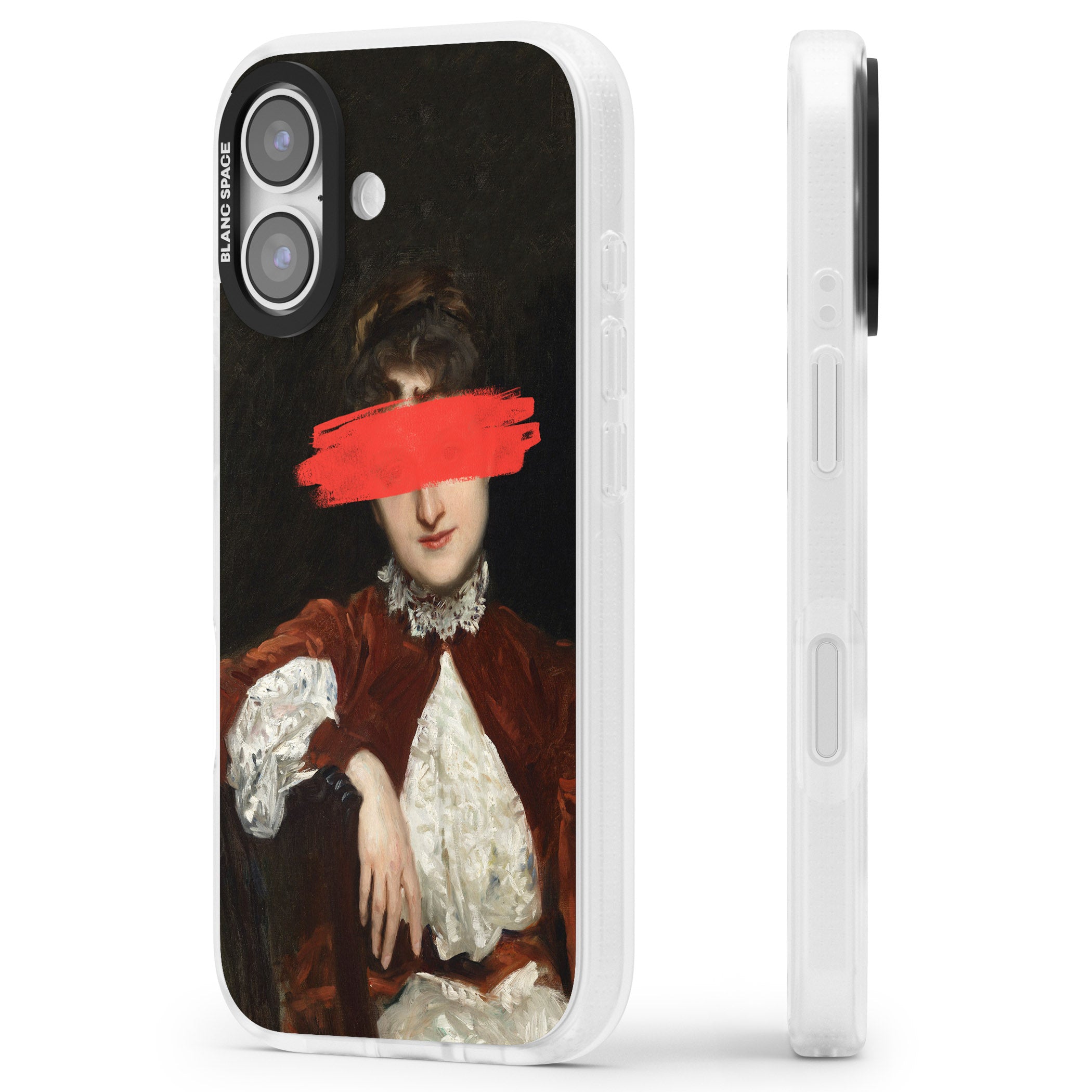 Paint Stroke iPhone 17 Impact Air Clear Phone Case Side Profile