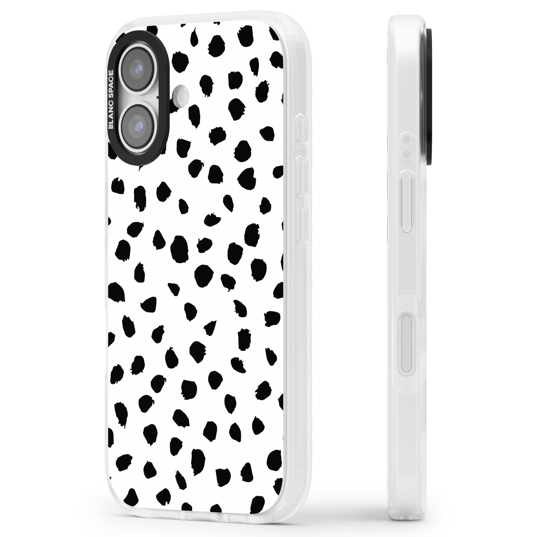 Dalmatian Print iPhone 17 Impact Air Clear Phone Case Side Profile