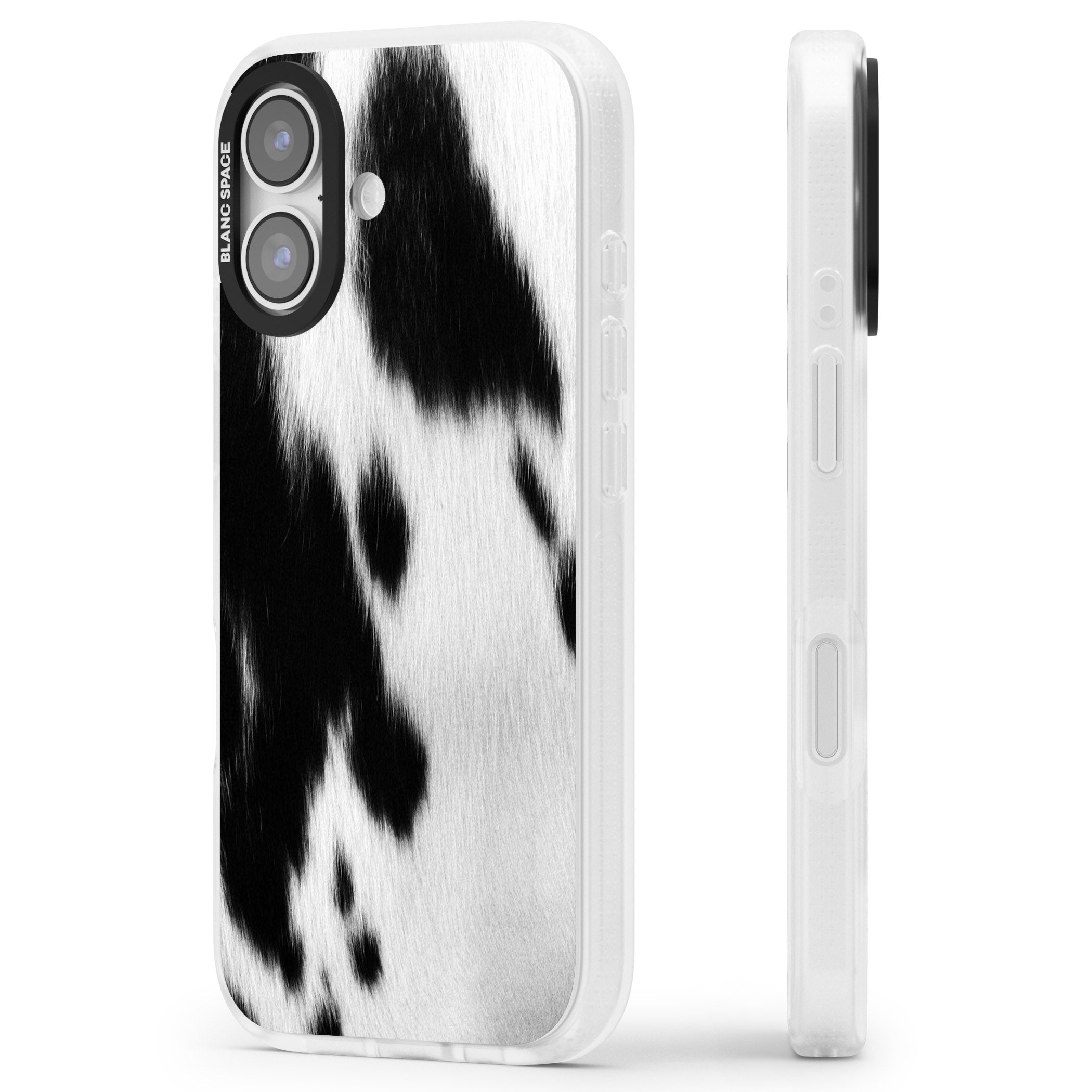 Designer Fashion Cowhide iPhone 17 Impact Air Clear Phone Case Side Profile