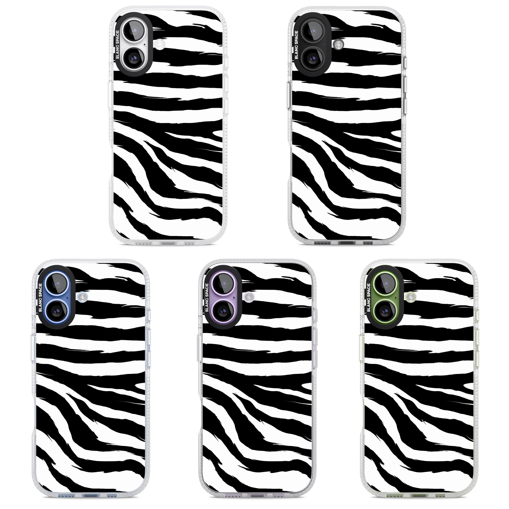 Black Zebra Print iPhone 17 Impact Air Clear Phone Case APT Impact Protection