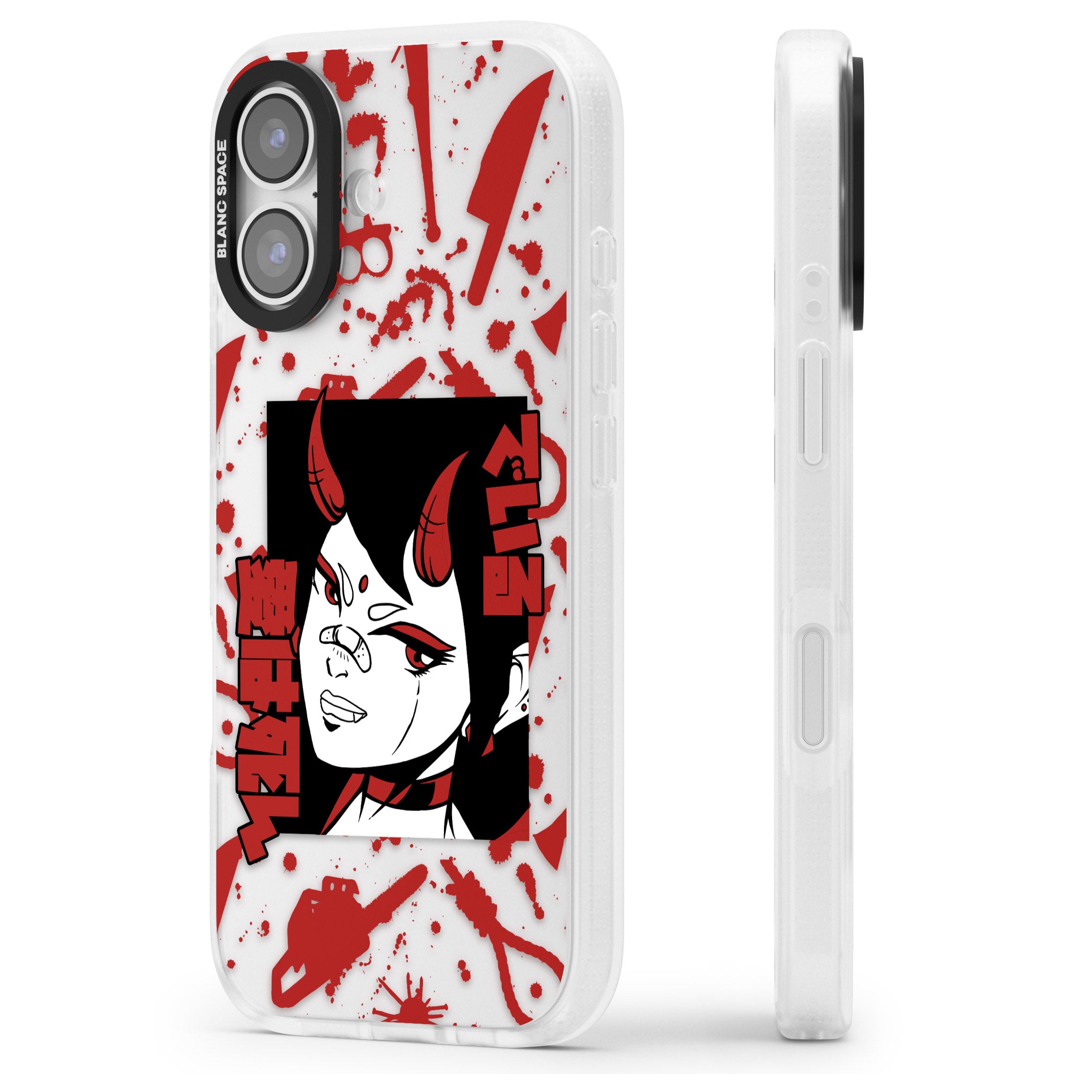 She'S A Devil iPhone 17 Impact Air Clear Phone Case Side Profile