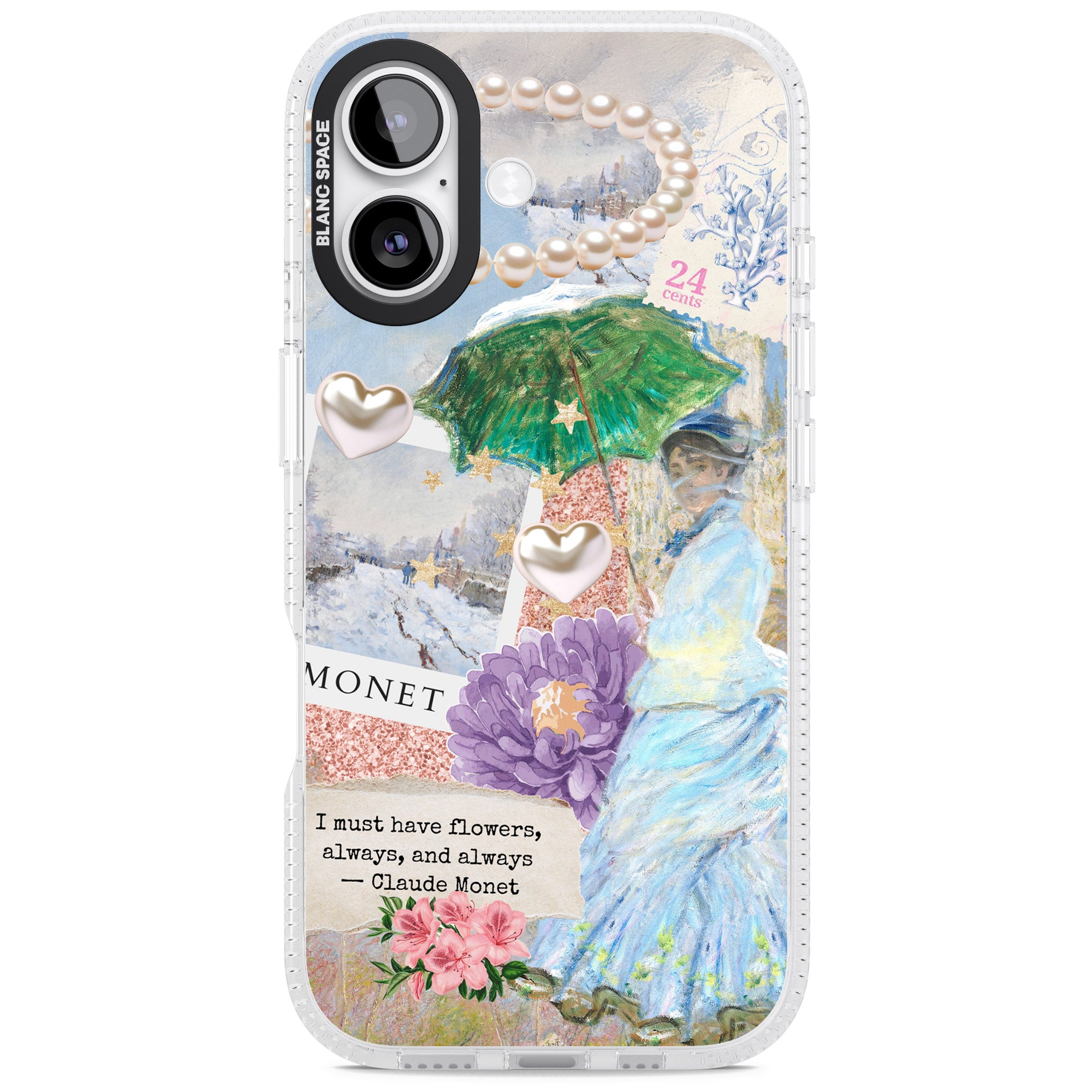 Monet 'Must Have Flowers' Collage iPhone 17 Impact Air Clear Phone Case