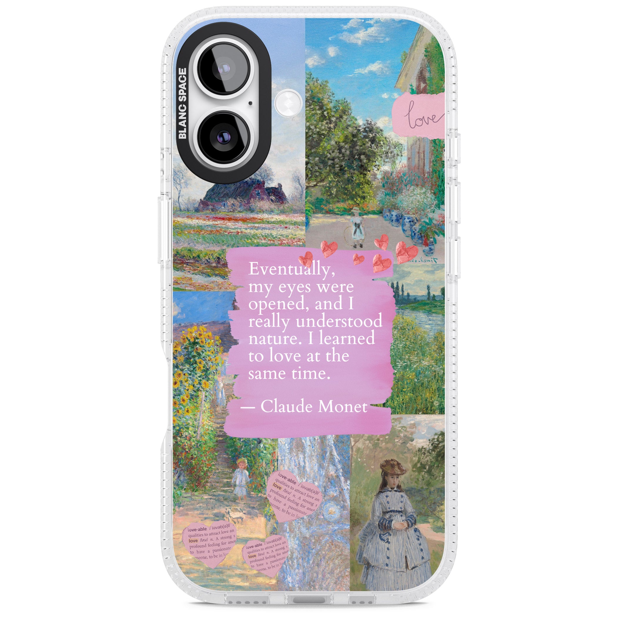 Monet 'Eyes Were Opened' Collage iPhone 17 Impact Air Clear Phone Case