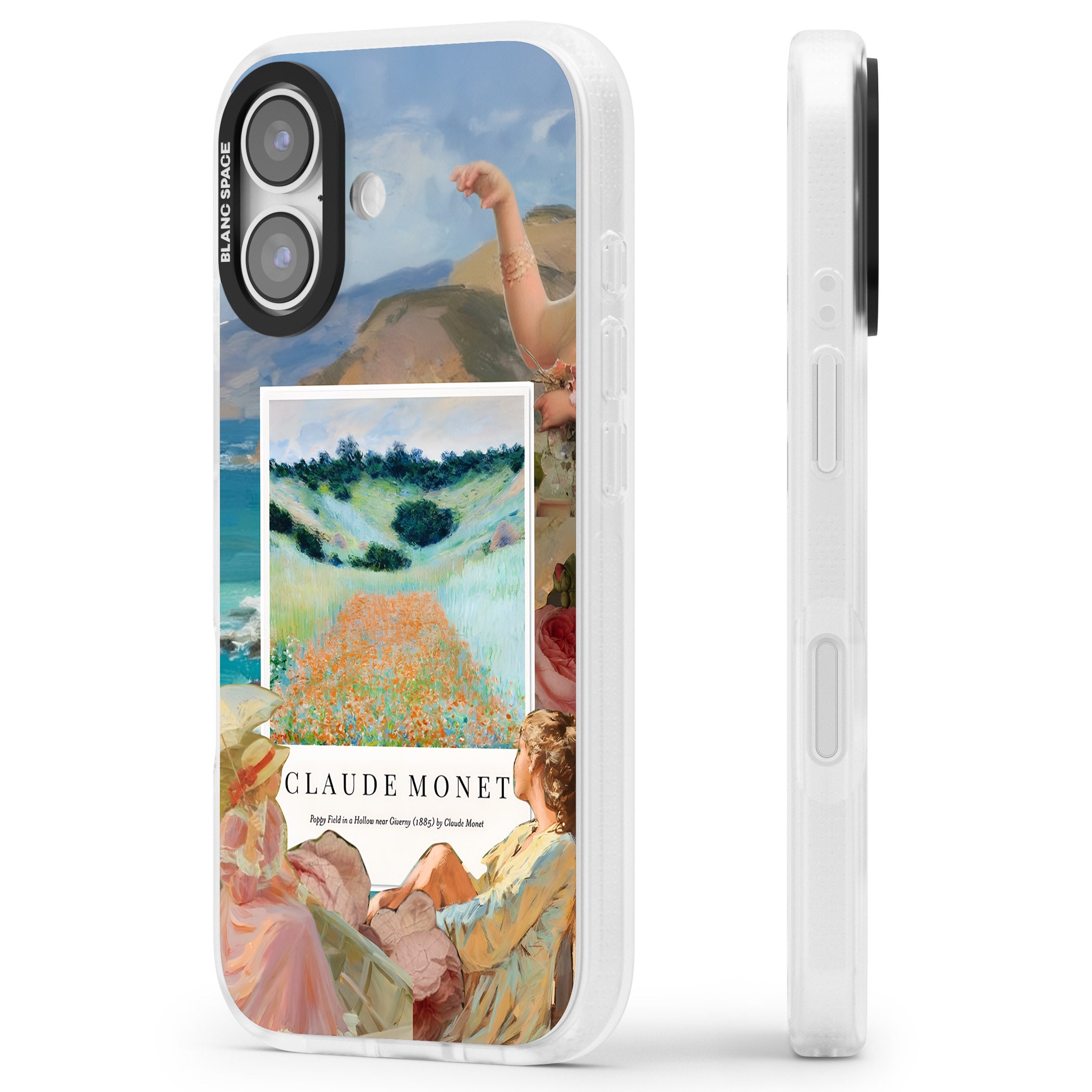 Monet Poppy Field iPhone 17 Impact Air Clear Phone Case Side Profile