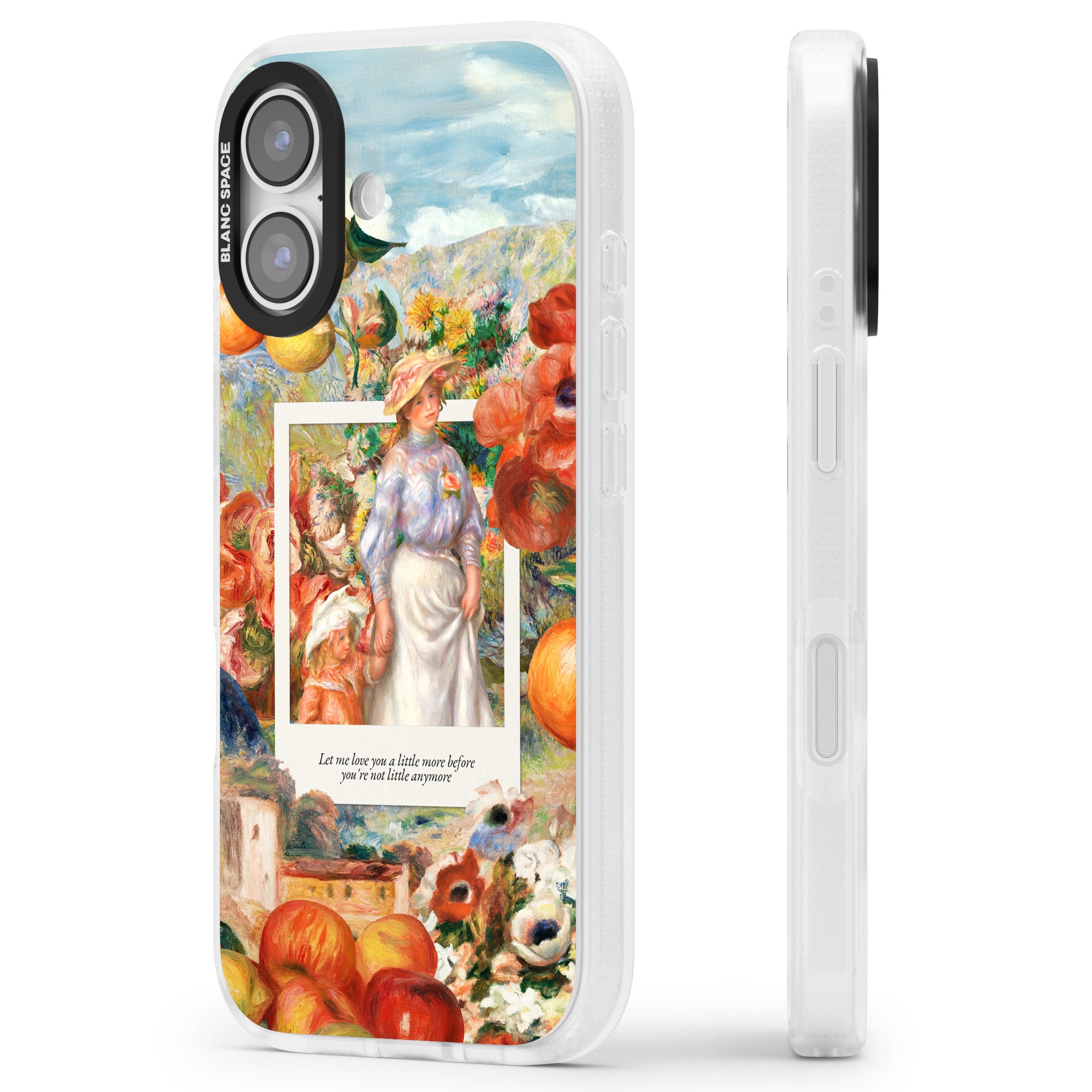 Renoir Mother & Child iPhone 17 Impact Air Clear Phone Case Side Profile