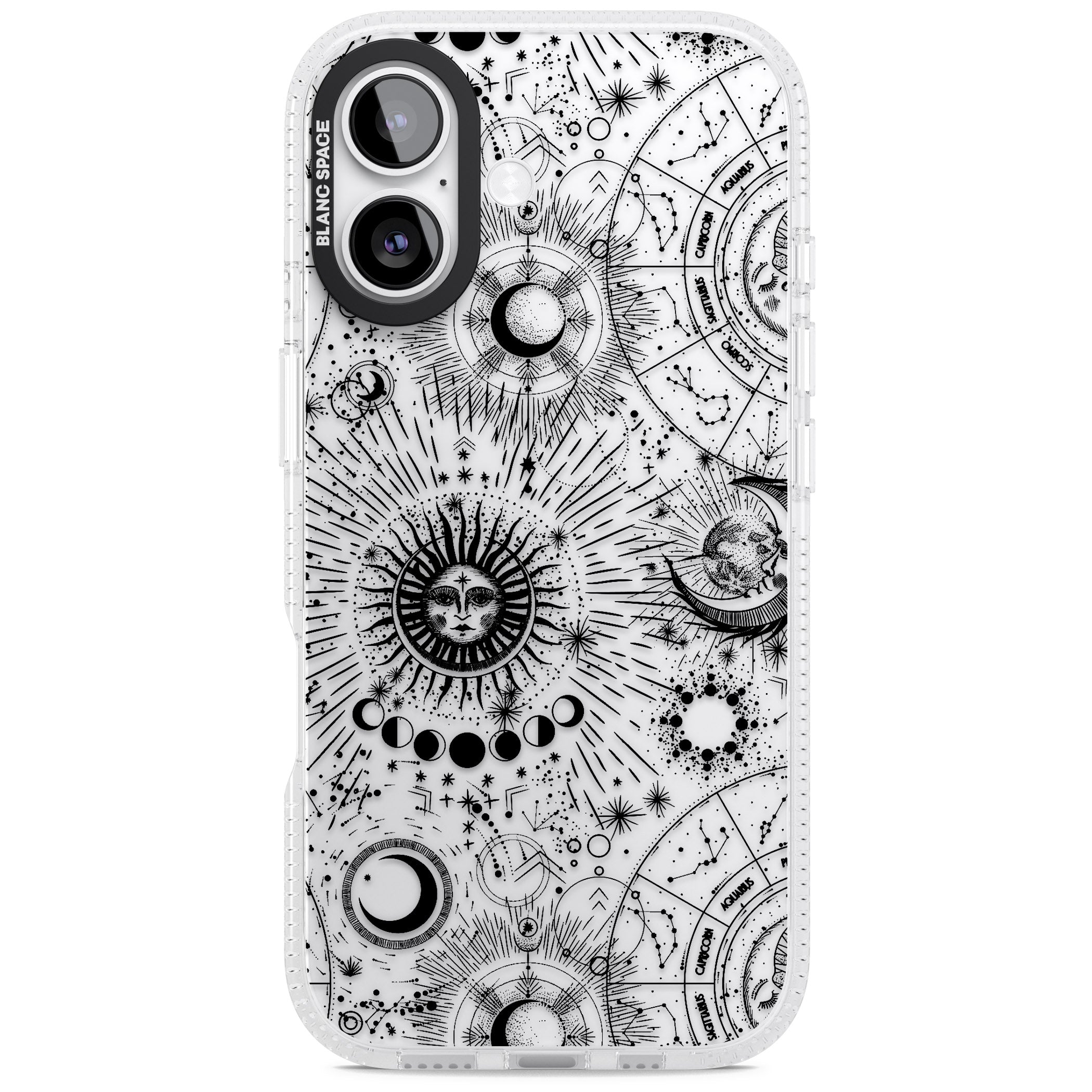 Suns & Zodiac Solar Chart iPhone 17 Impact Air Clear Phone Case