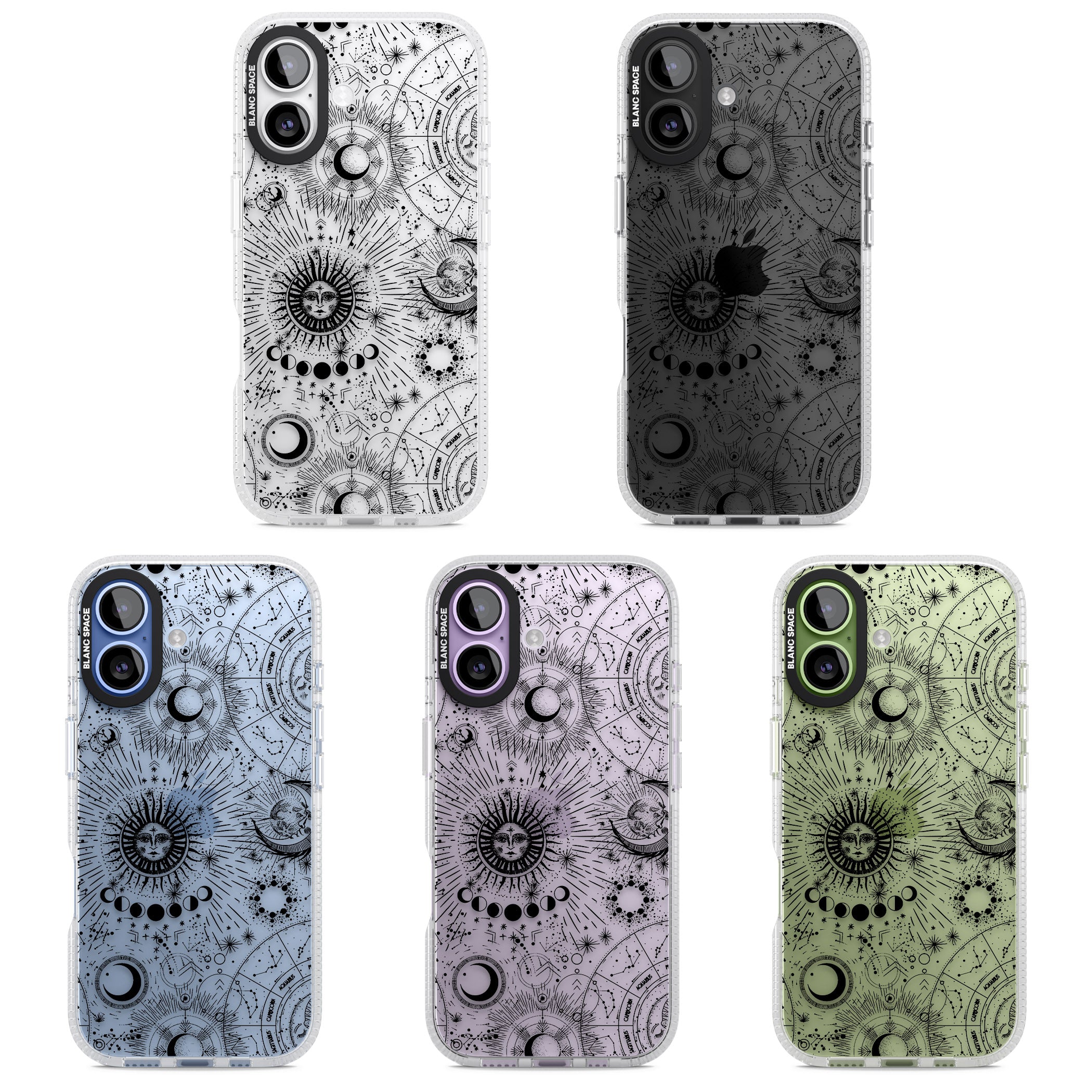 Suns & Zodiac Solar Chart iPhone 17 Impact Air Clear Phone Case APT Impact Protection