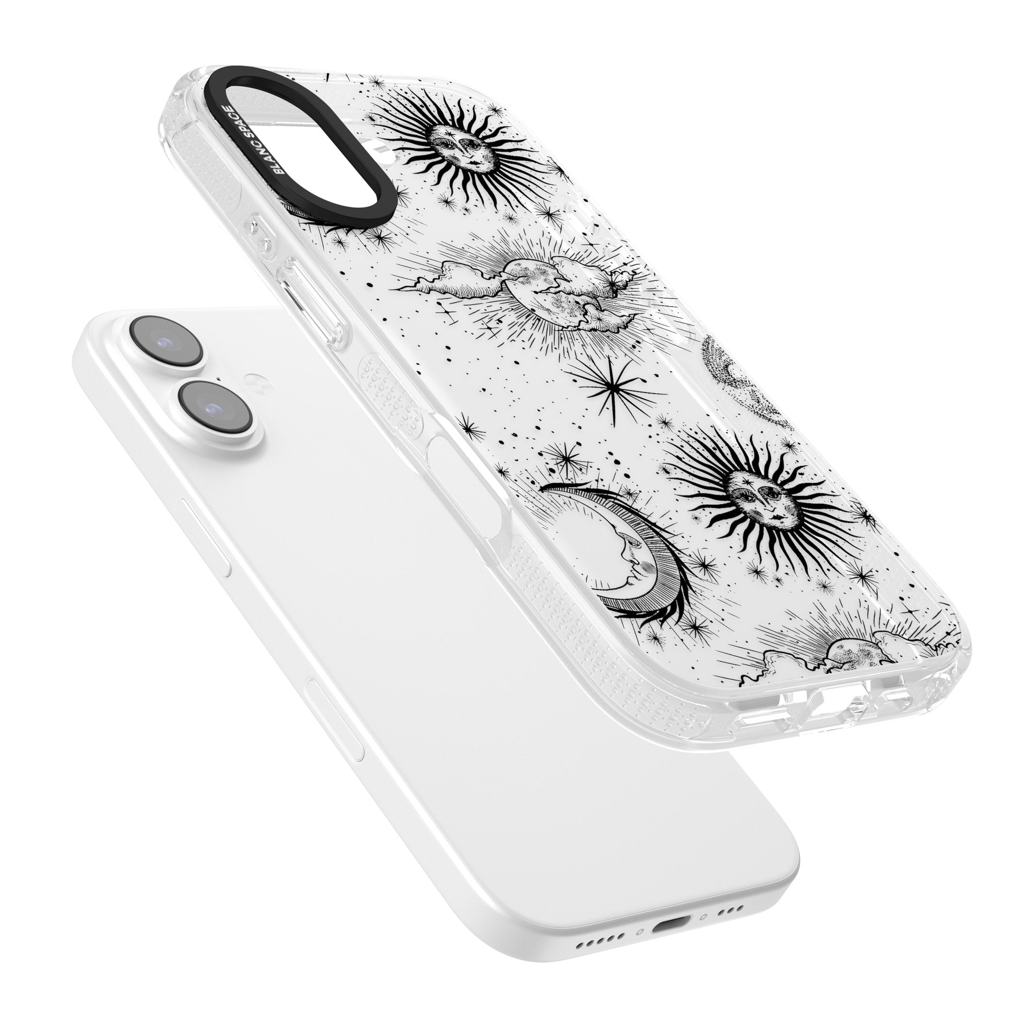 Suns, Moons & Clouds iPhone 17 Impact Air Clear Phone Case Colours