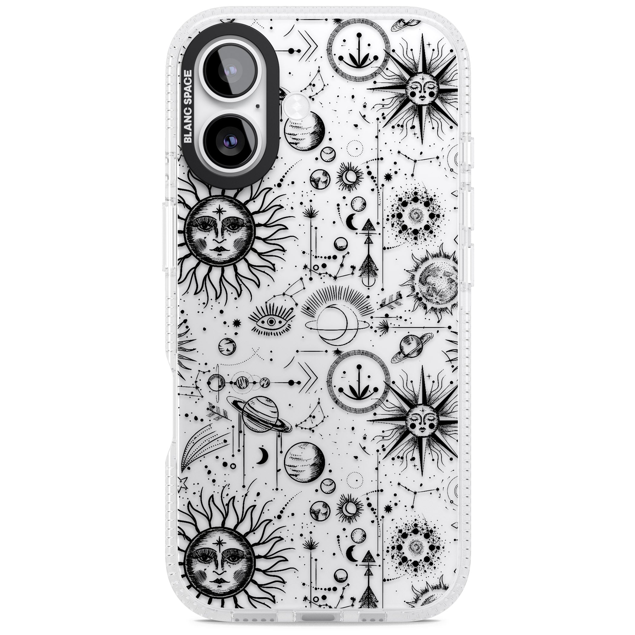 Cosmic Sun & Planets Zodiac iPhone 17 Impact Air Clear Phone Case
