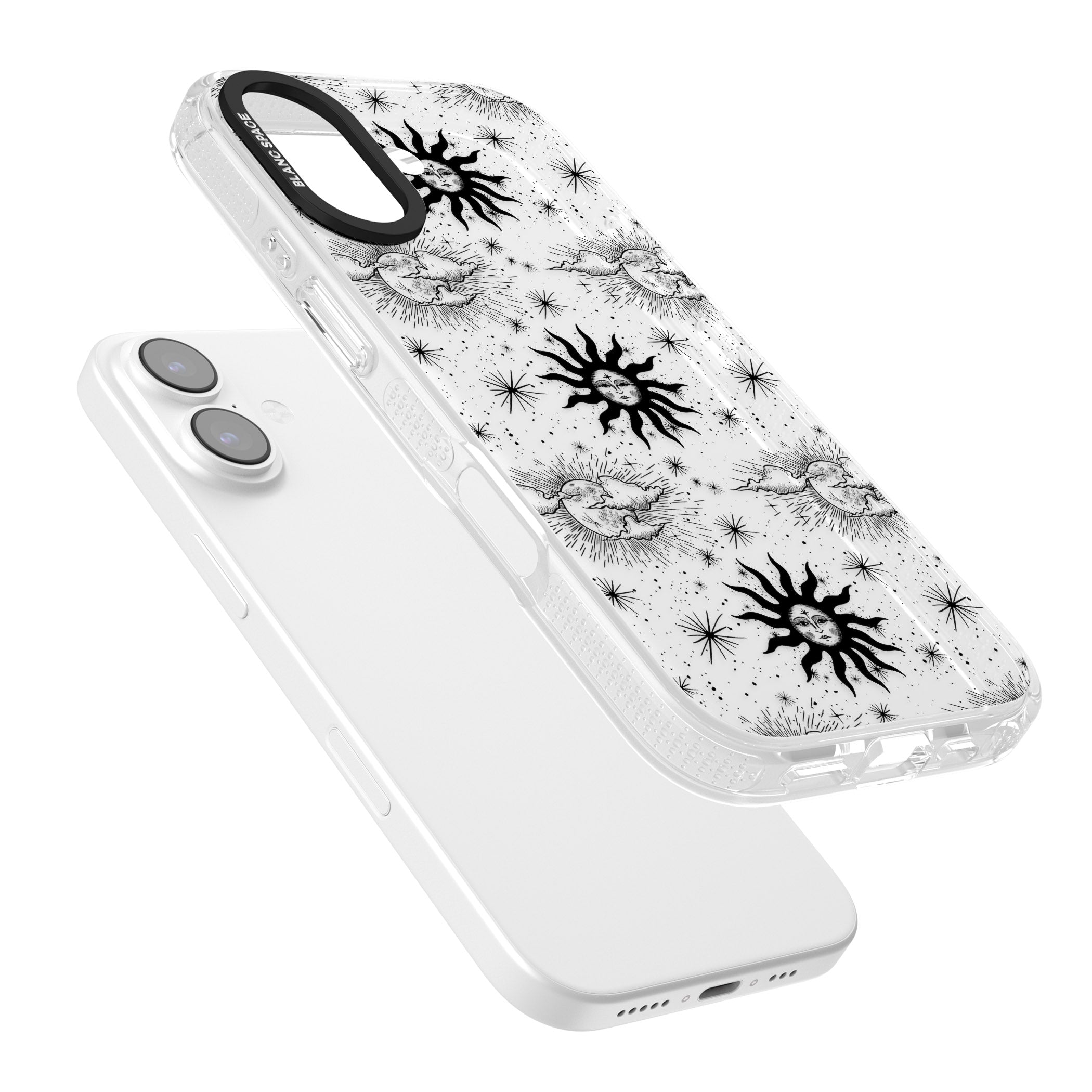 Vintage Sun & Moon iPhone 17 Impact Air Clear Phone Case Colours